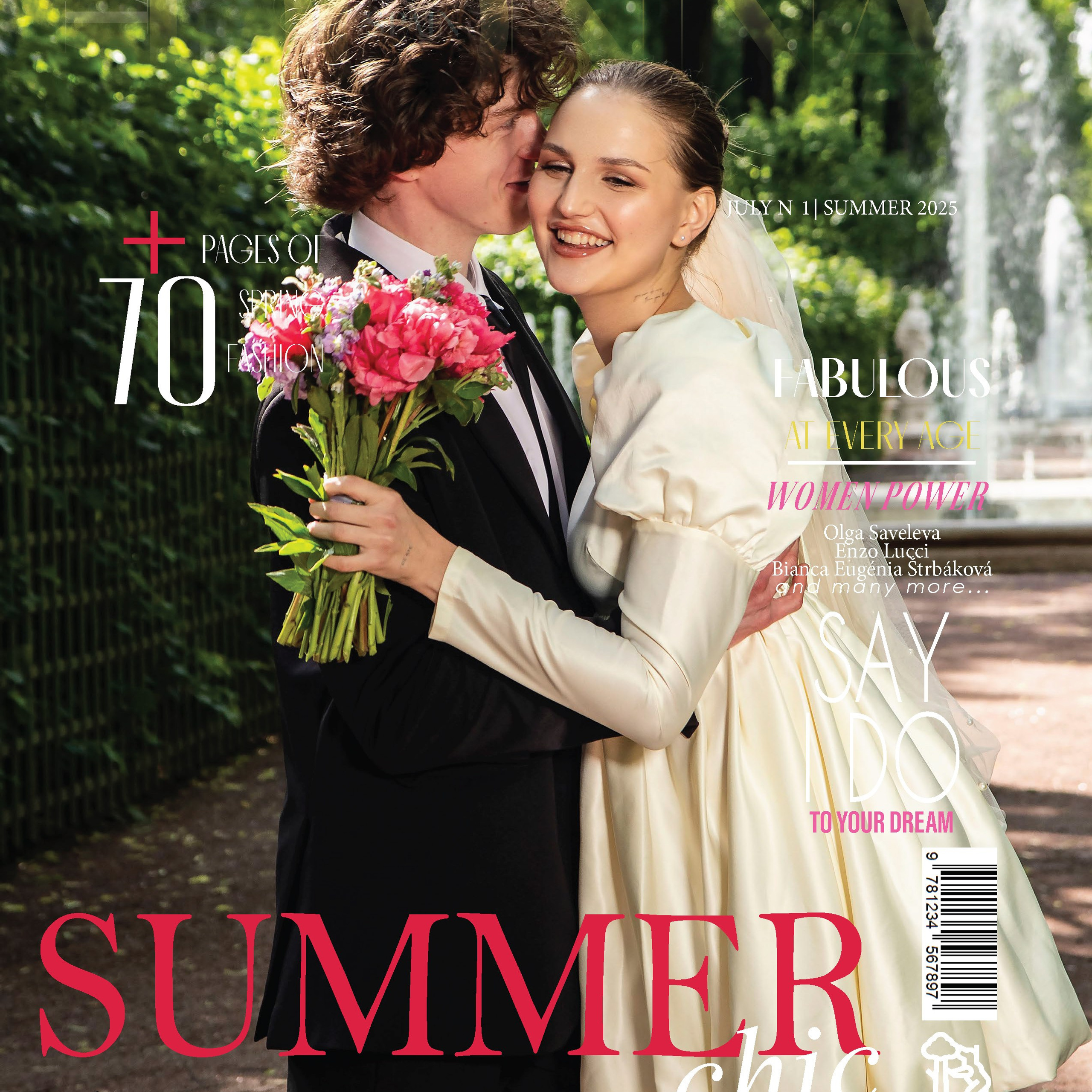 Лето в Летнем саду на обложке журнала DONNA