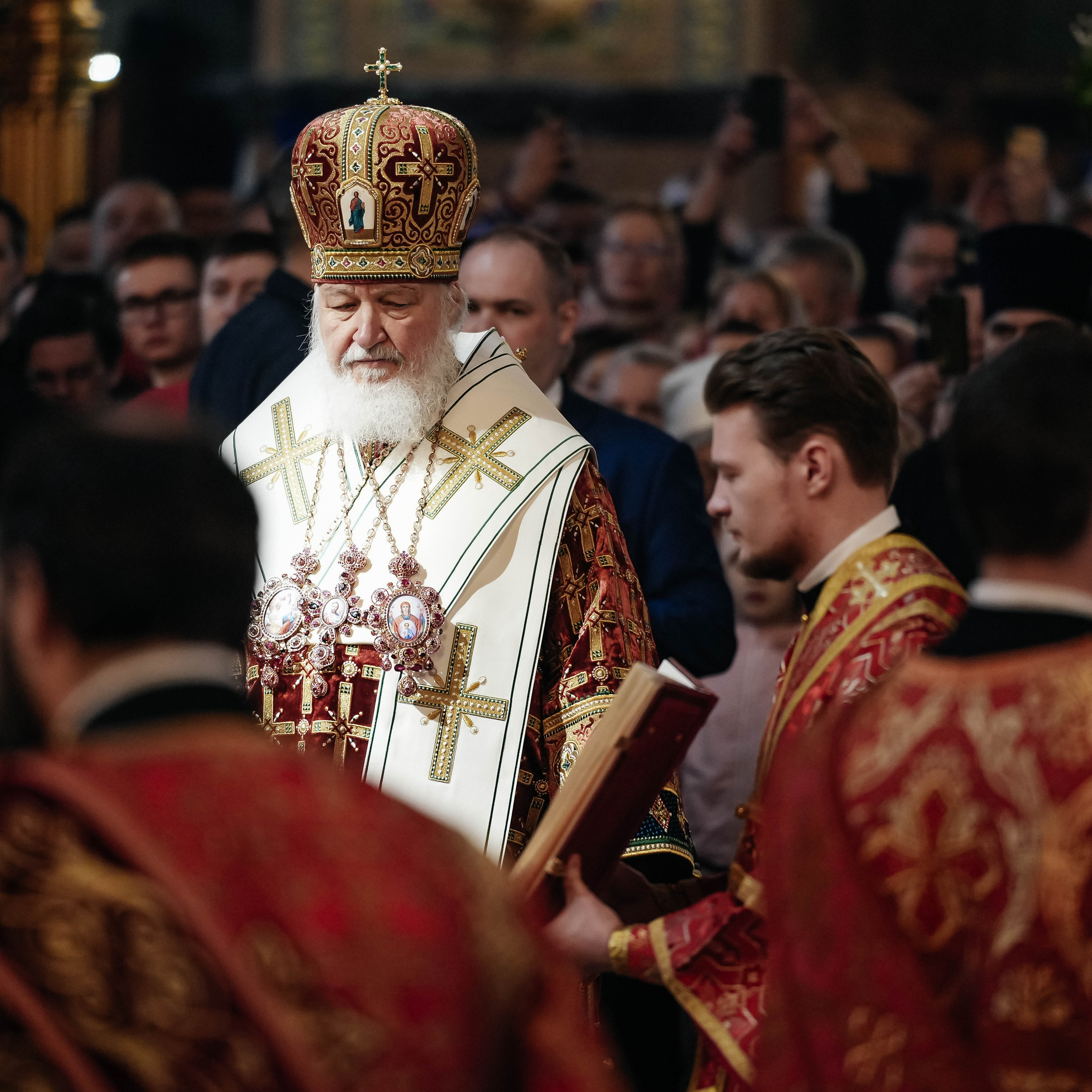 Пасхальное богослужение Патриарха в&nbsp;Николо-Угрешском монастыре