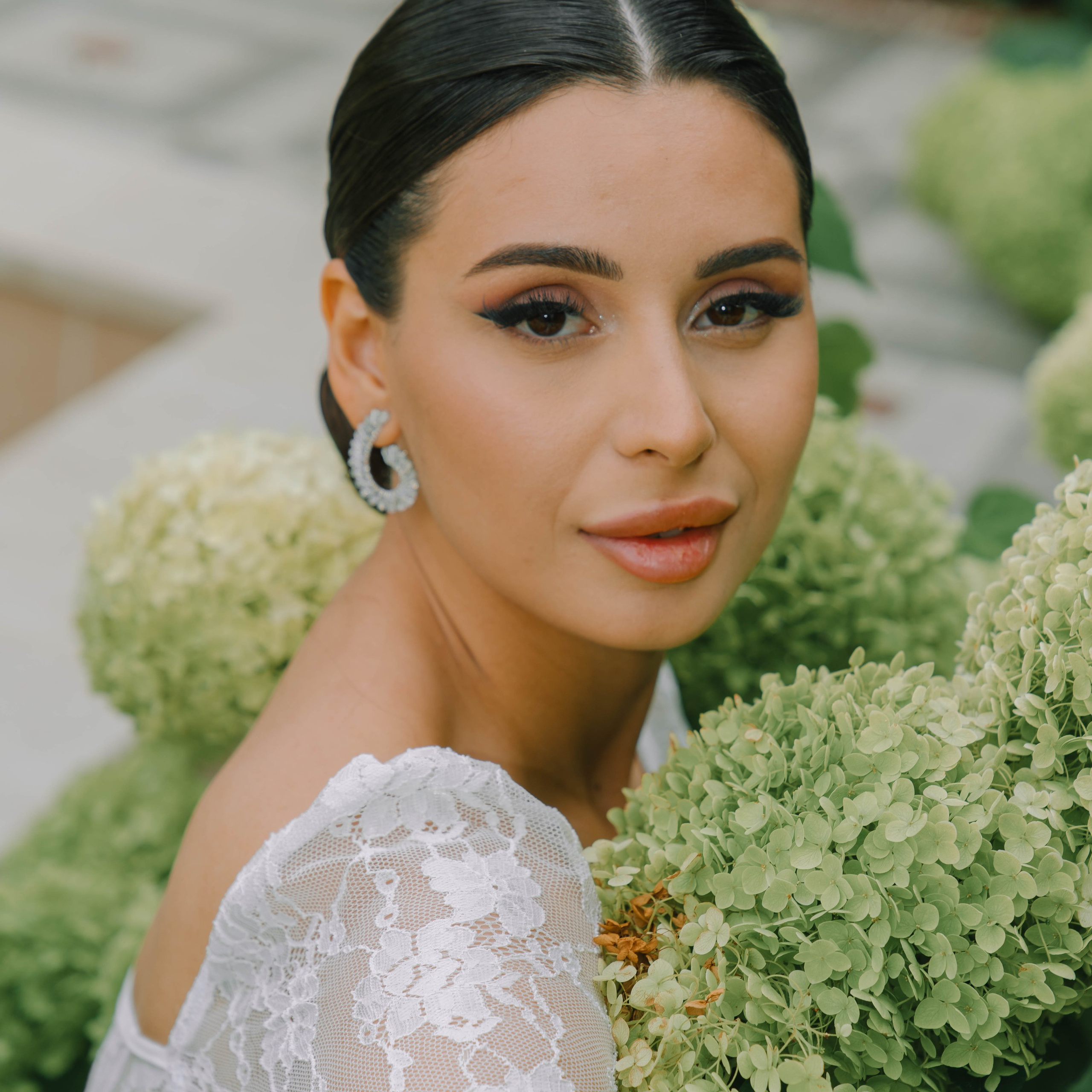 Розовая гортензия