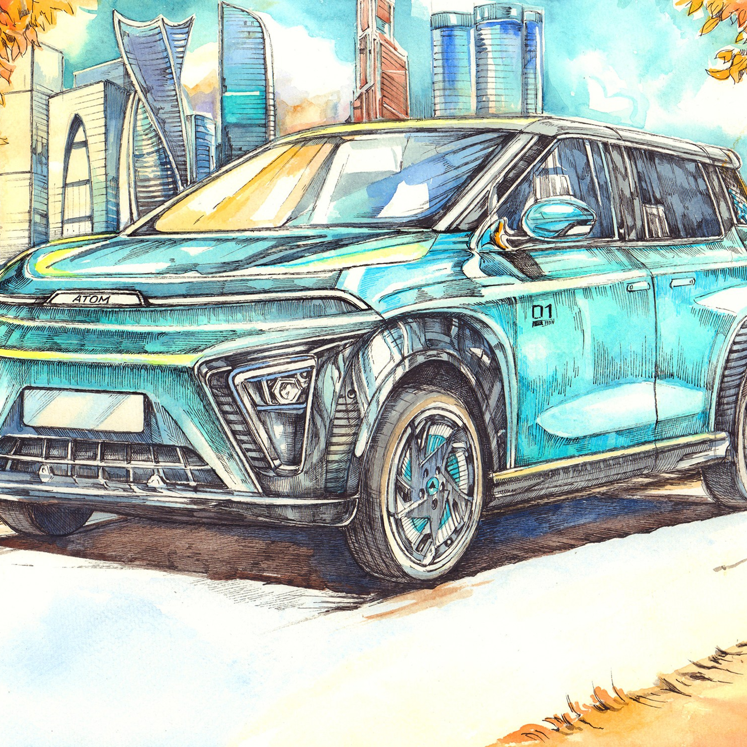 Электромобиль «Атом» — работы для АО «Кама»