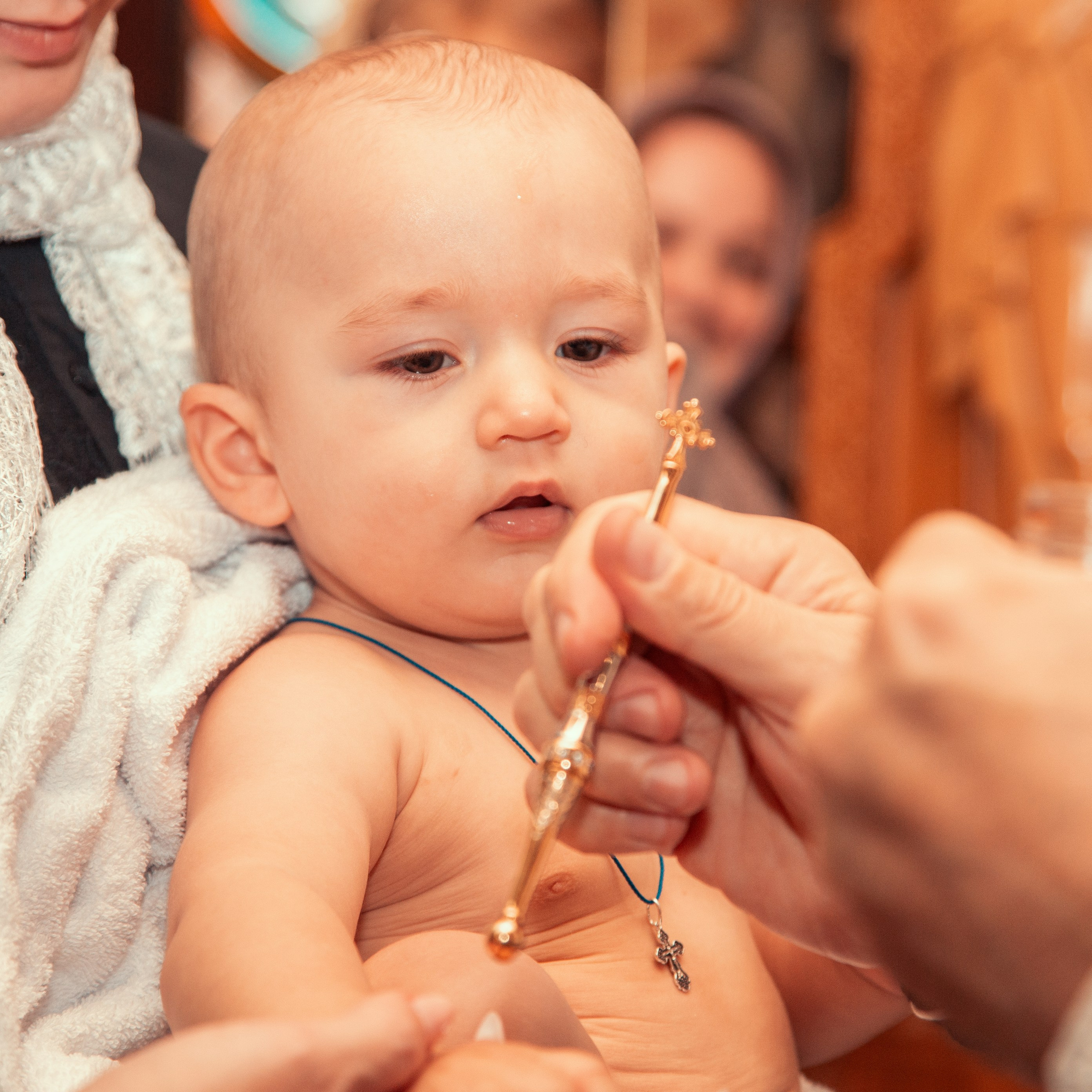 Таинство крещения в монастыре Солохаула.
