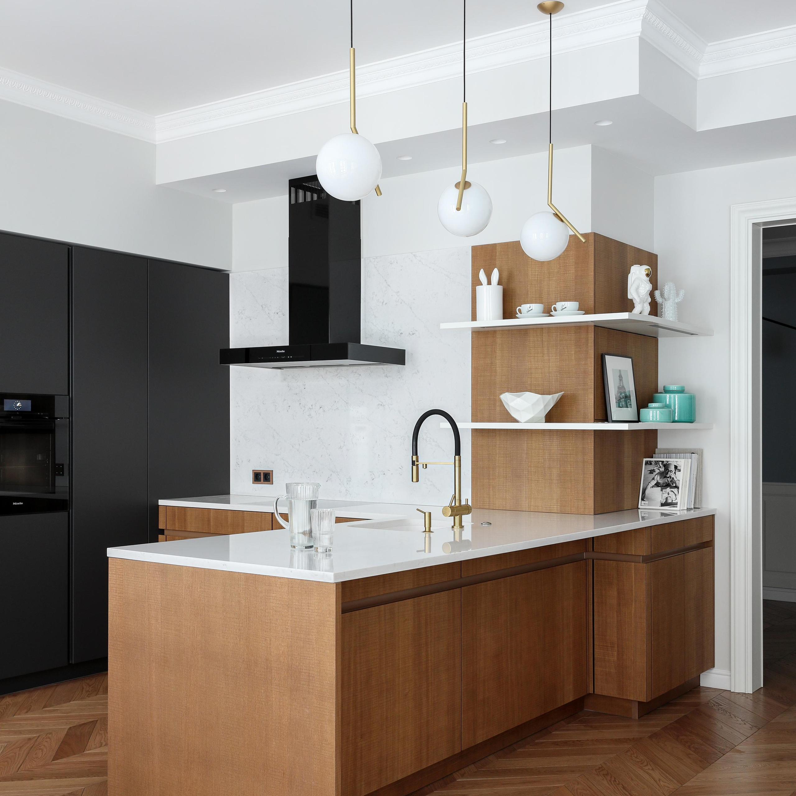 Наставнический пер., 129 м². Публикация в журнале ELLE Decoration. Дизайн интерьера домов и квартир в Москве