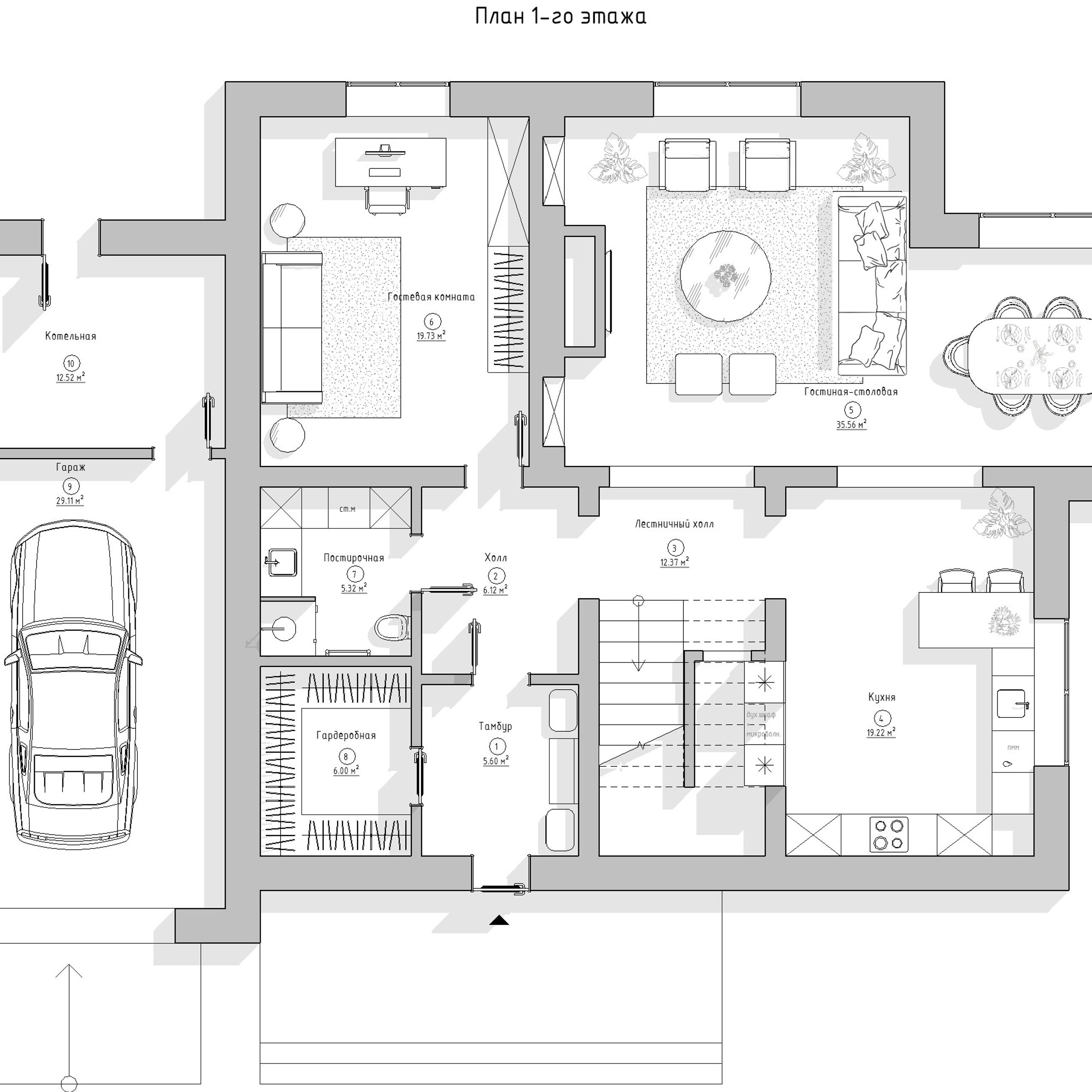 Коттедж в Подмосковье, 270 м². Дизайн интерьера домов и квартир в Москве