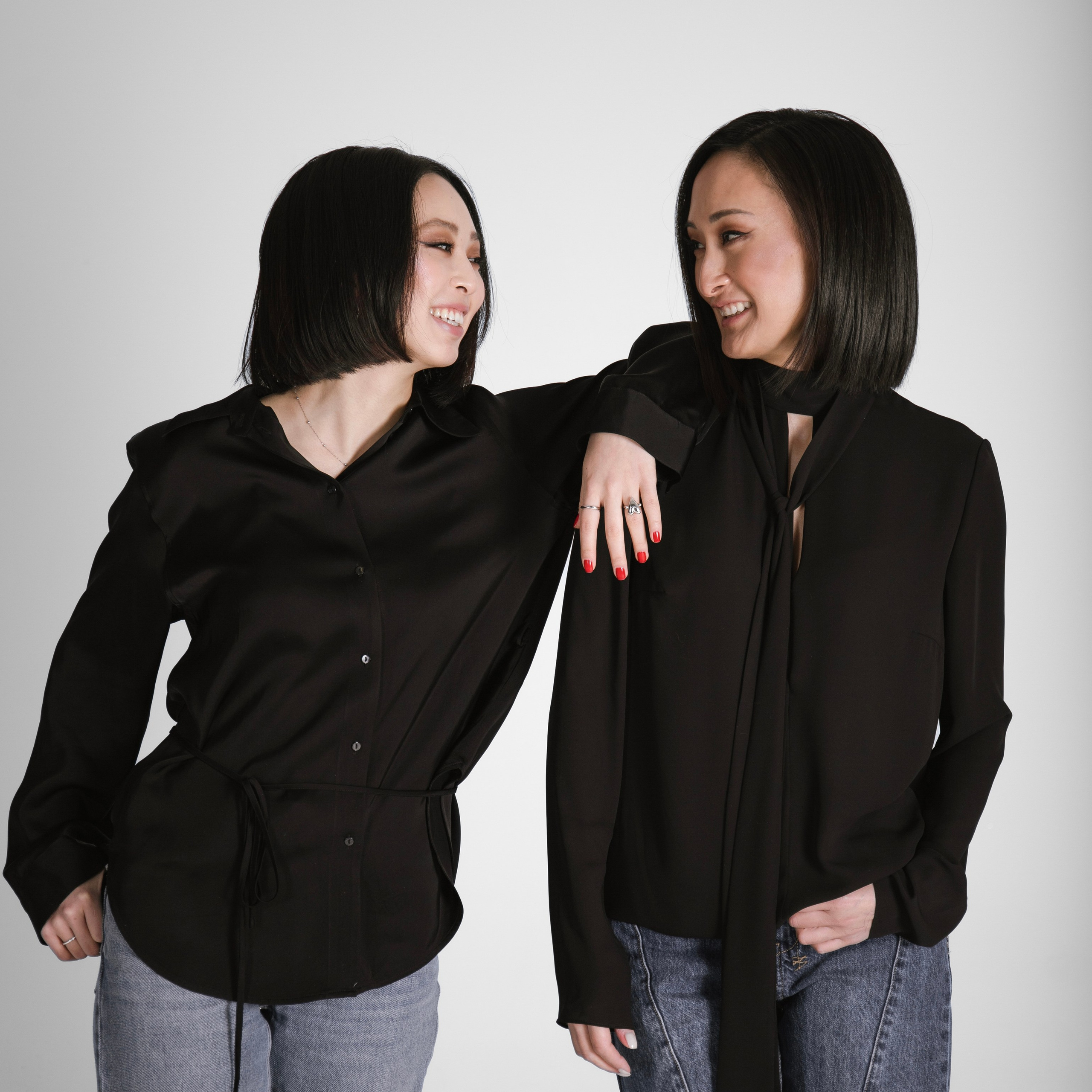 Мама и дочка, студийная съемка