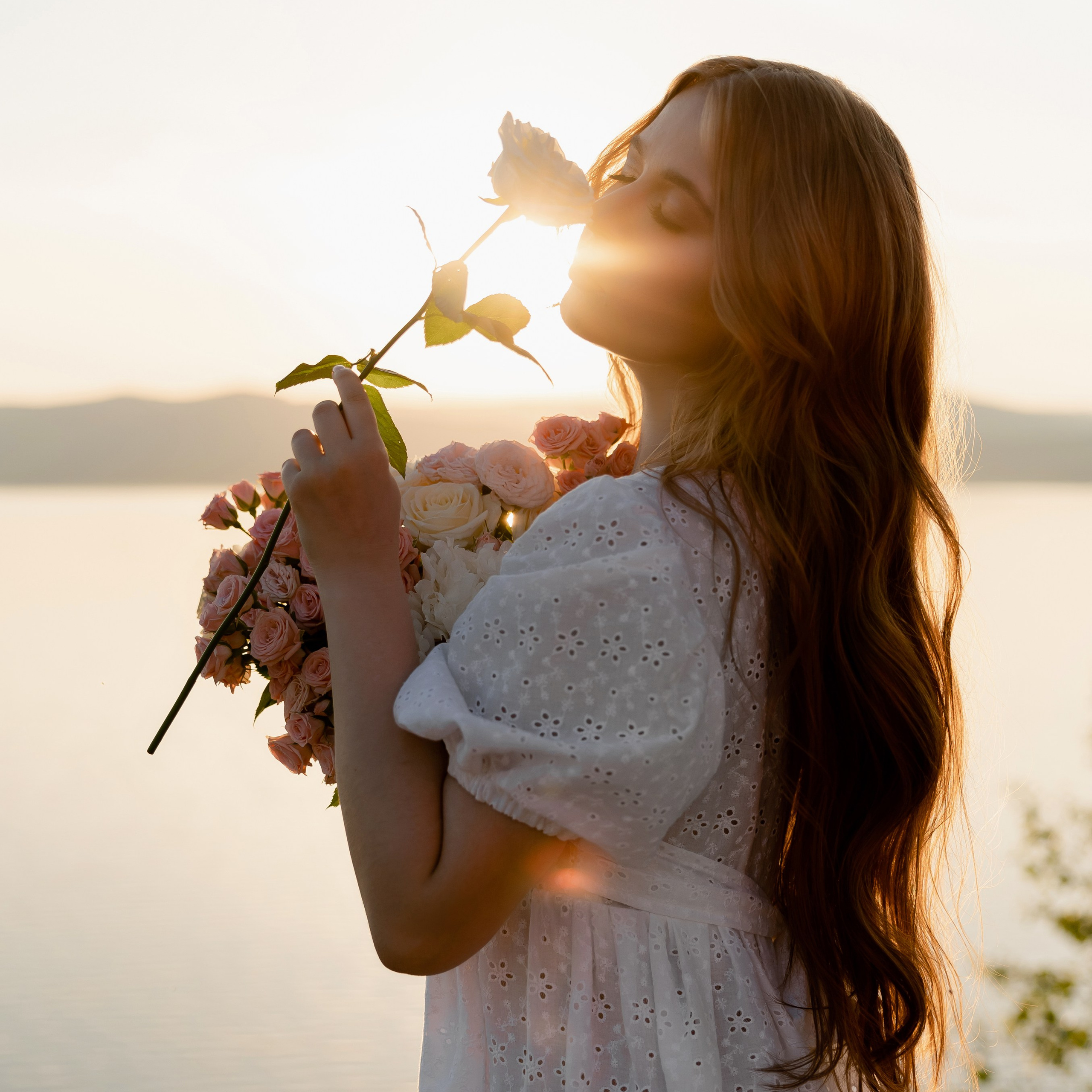 Юлия, съёмка на озере