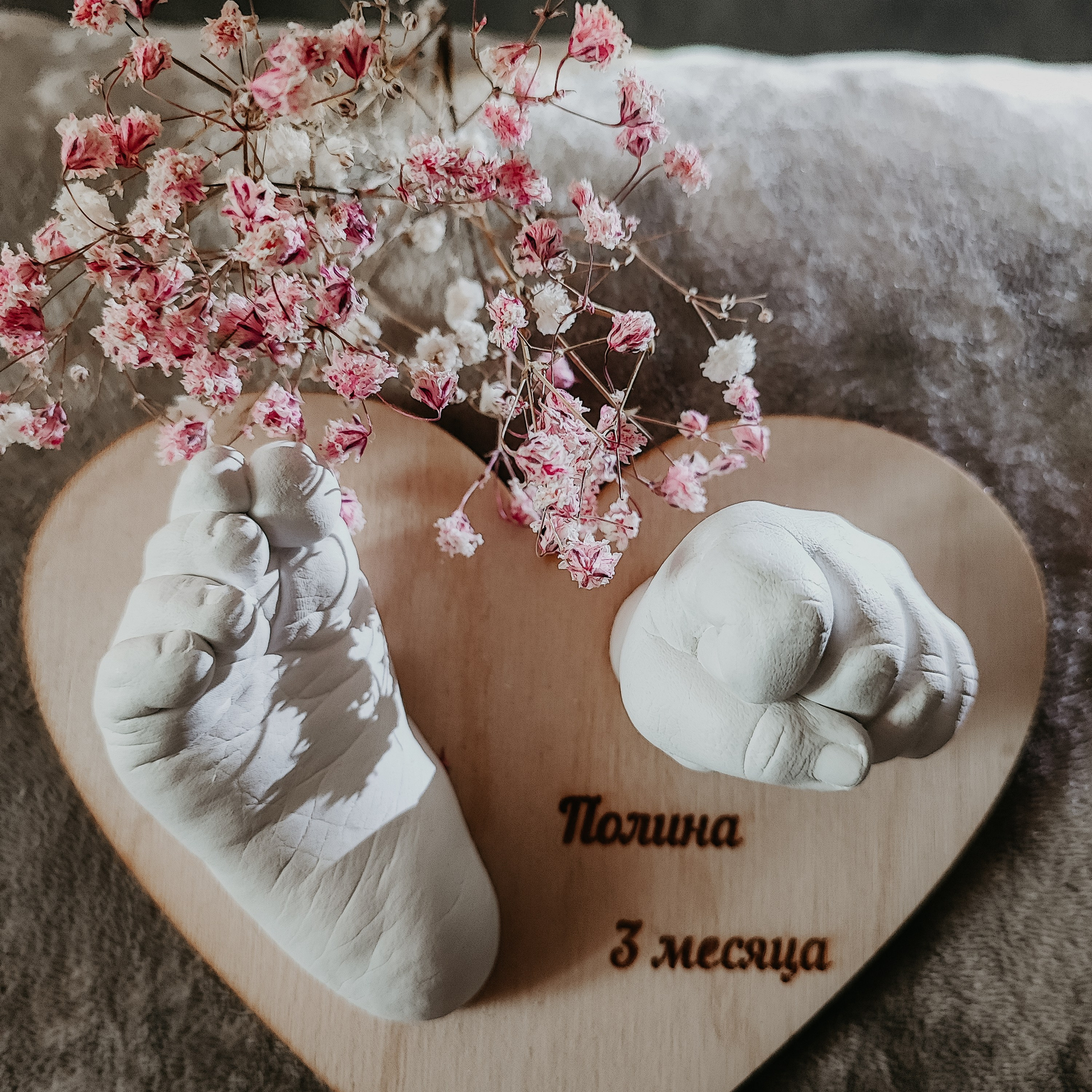 Детские слепки на подставке