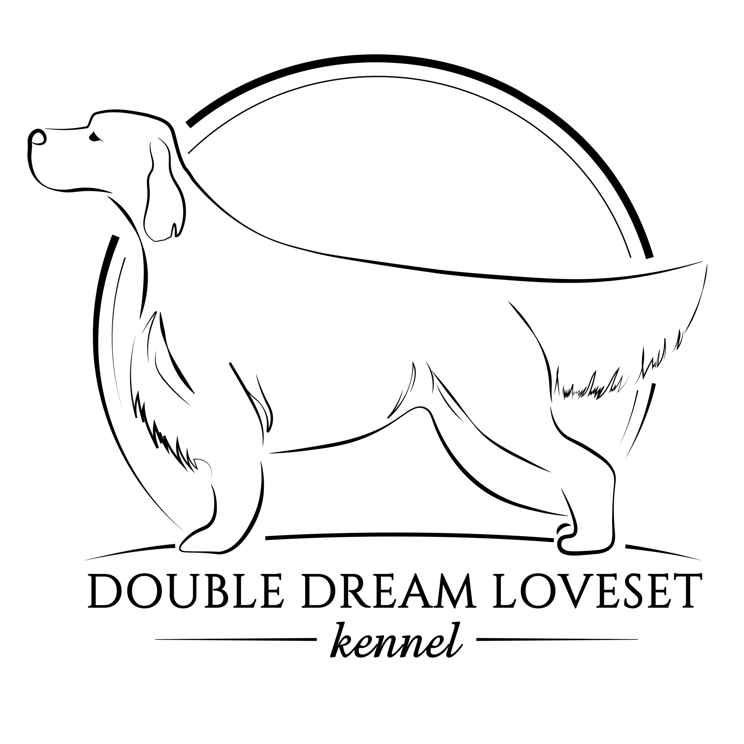 Лого для питомника сеттеров Double Dream Loveset