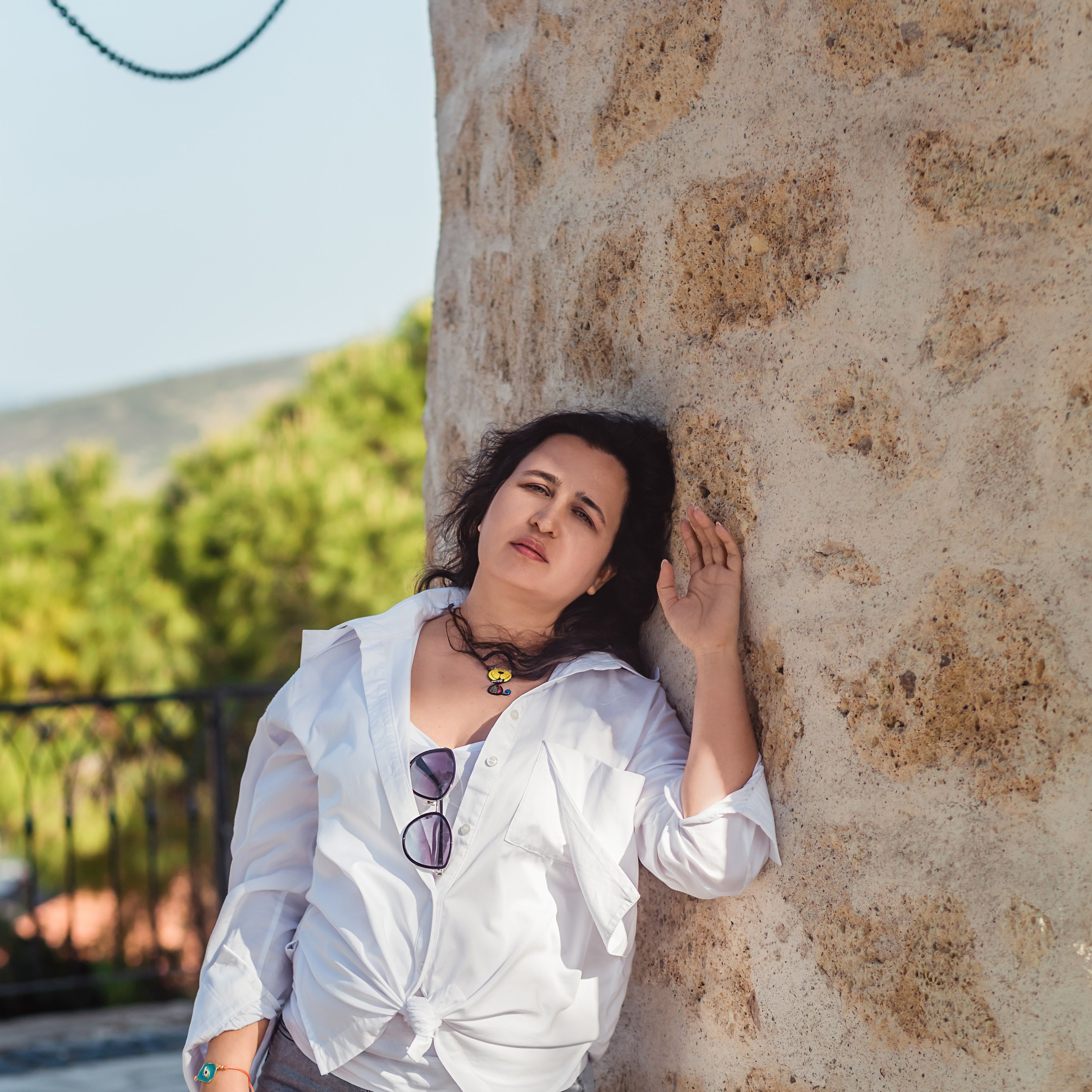 Photo session for tourists in Alacati, Cesme