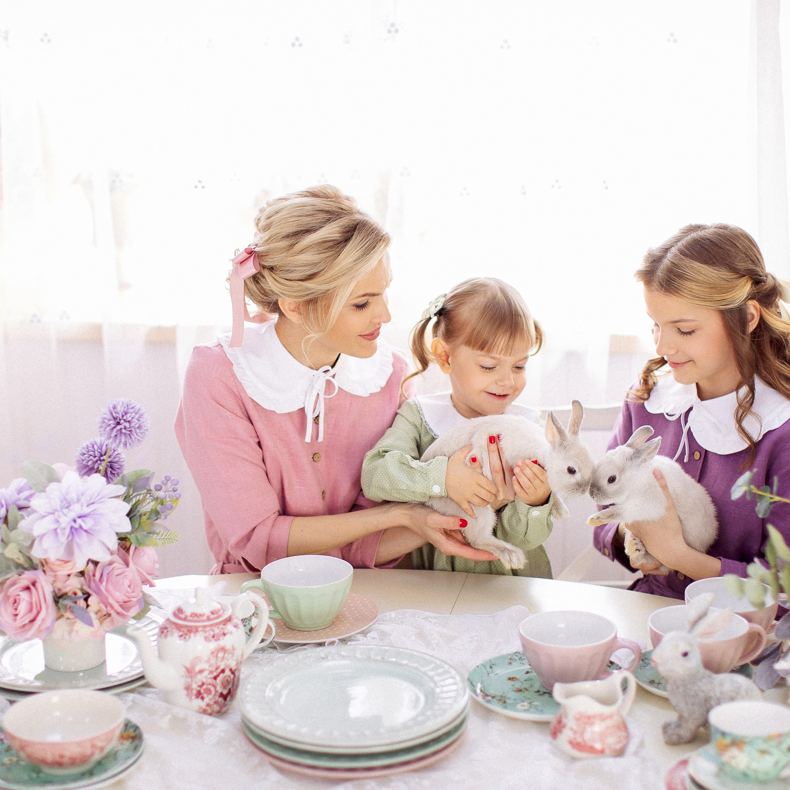 Пасха в стиле «Прованс», мама и дочки