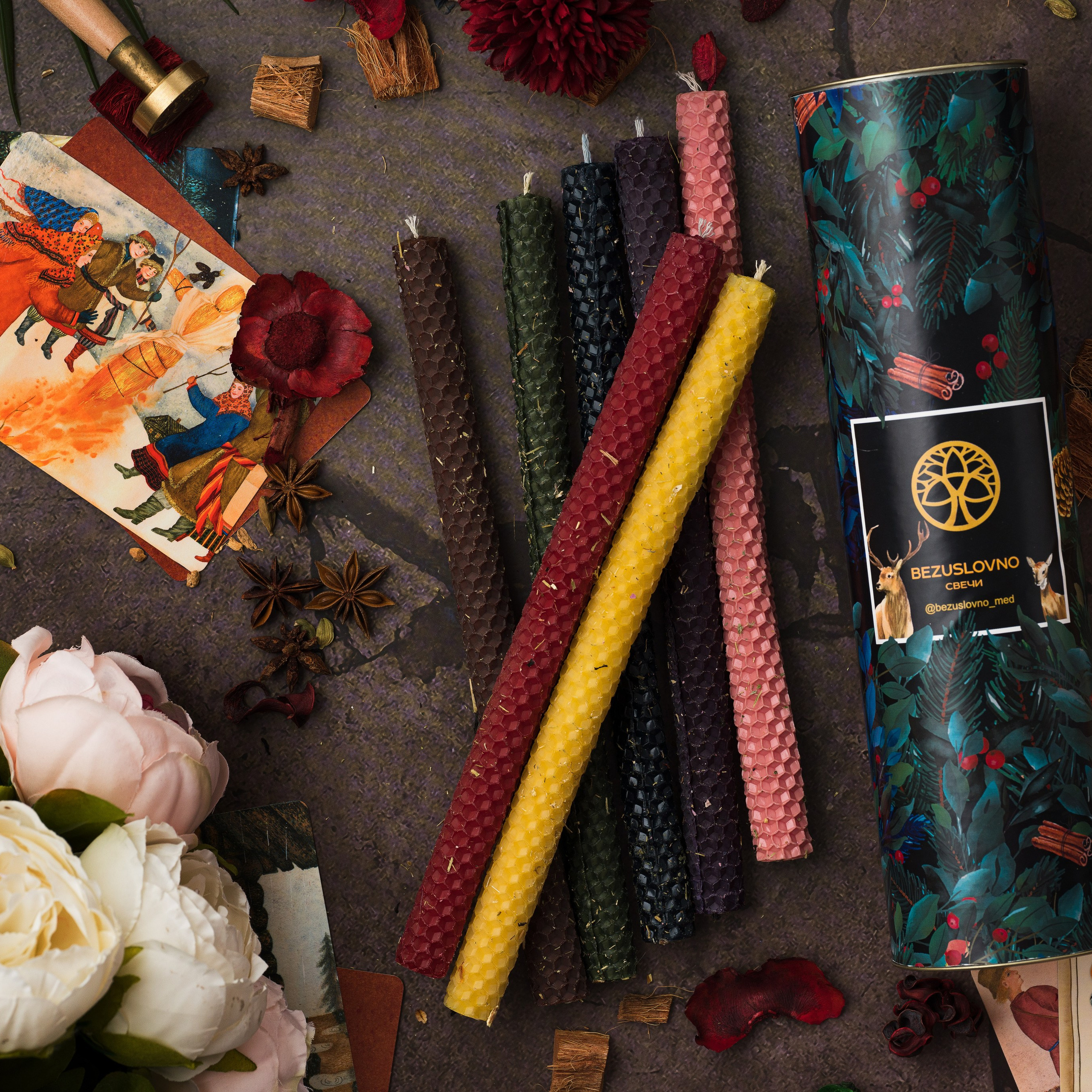 Свечи и подсвечники. Студия коммерческой съемки ХВОЯ