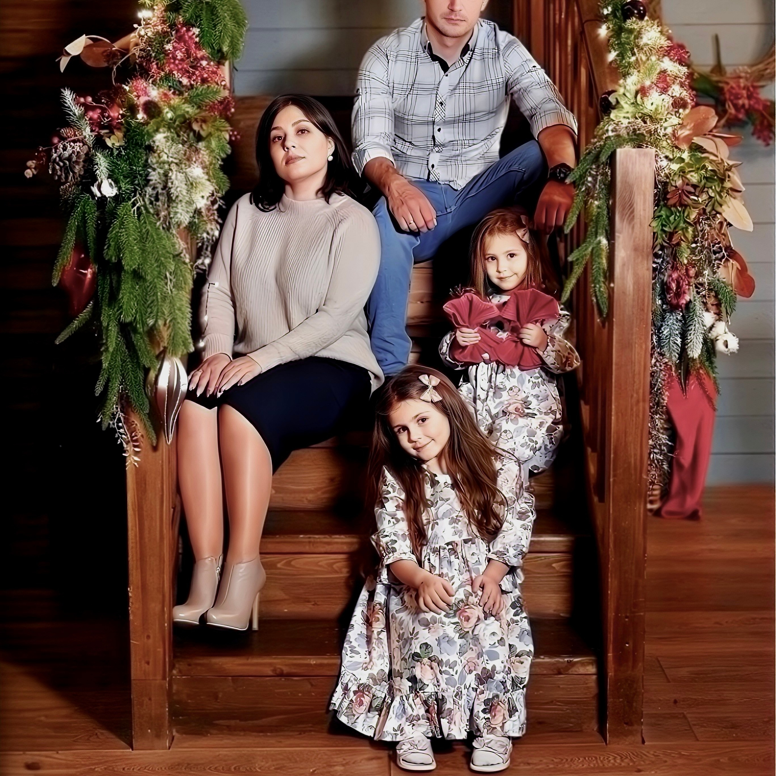 Дарья с семьей в Шале