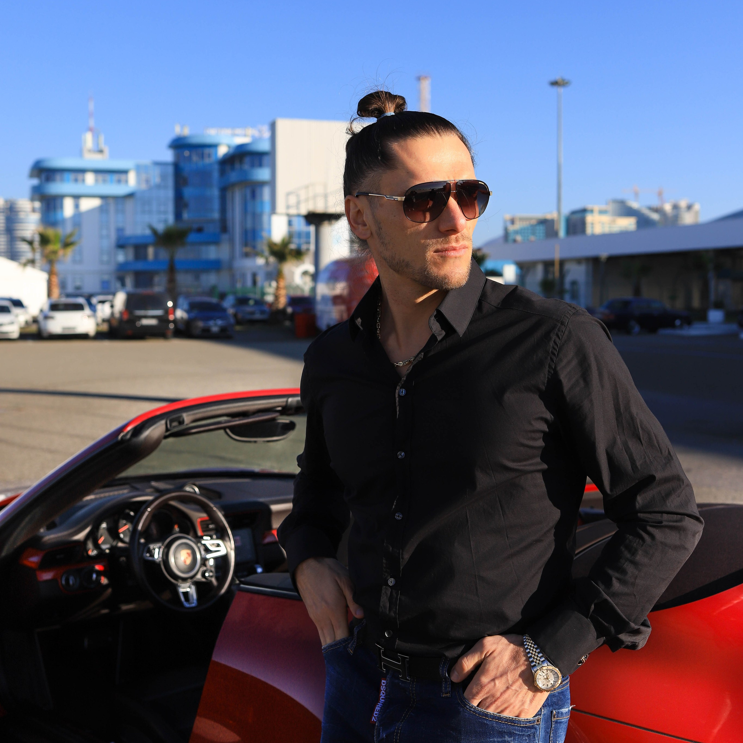 Съёмка с кабриолетом