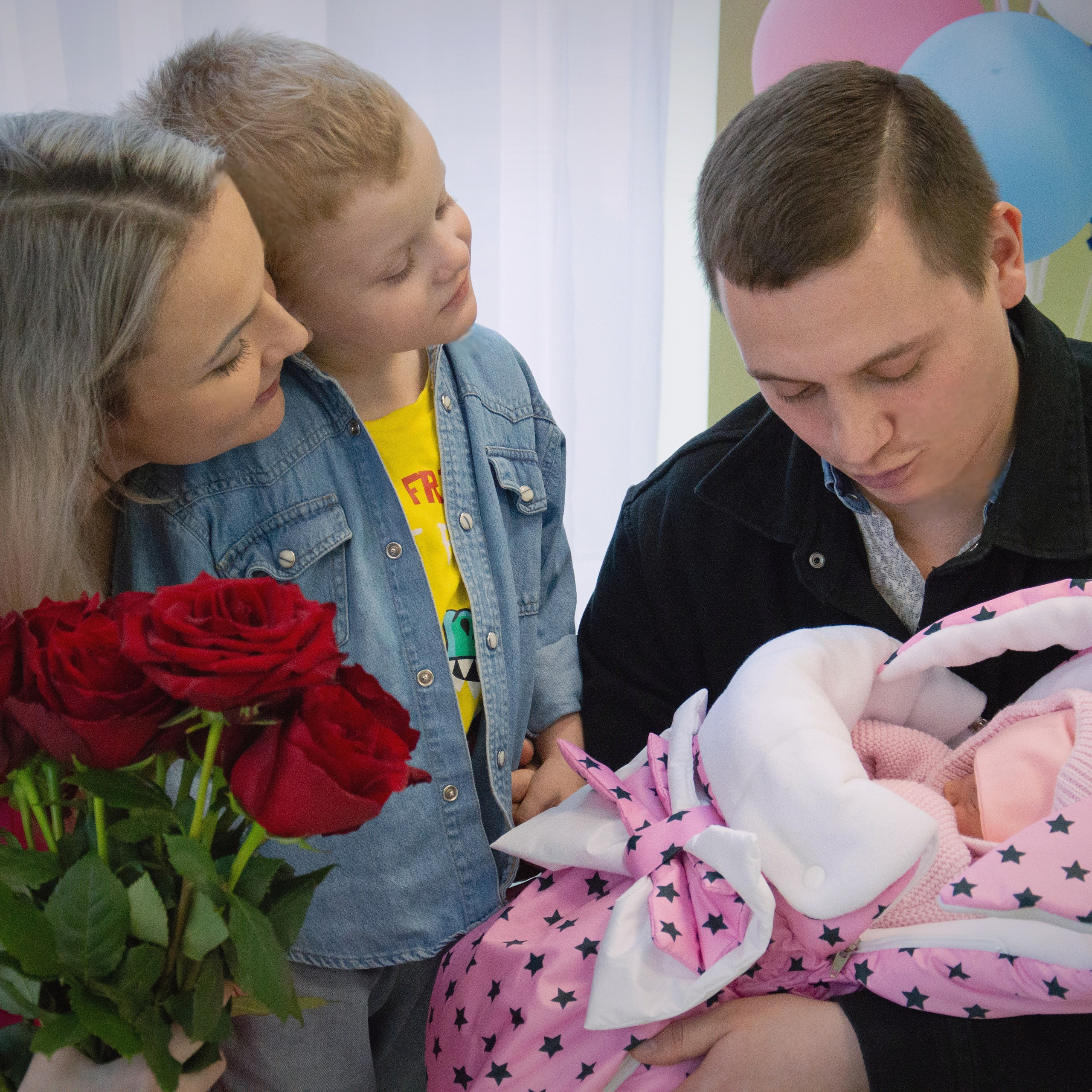 Съемка выписки из роддома