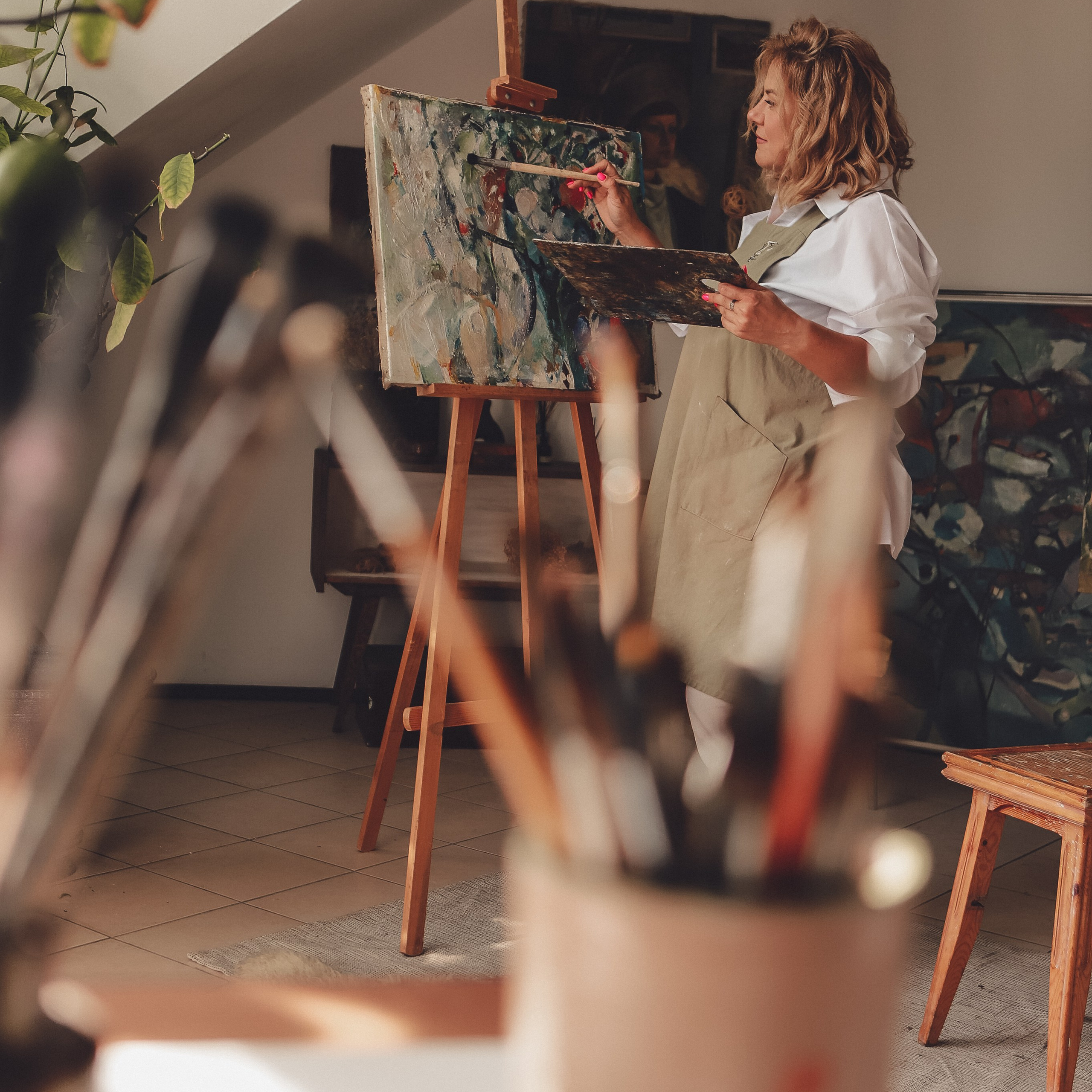 Ольга в Мастерской художника