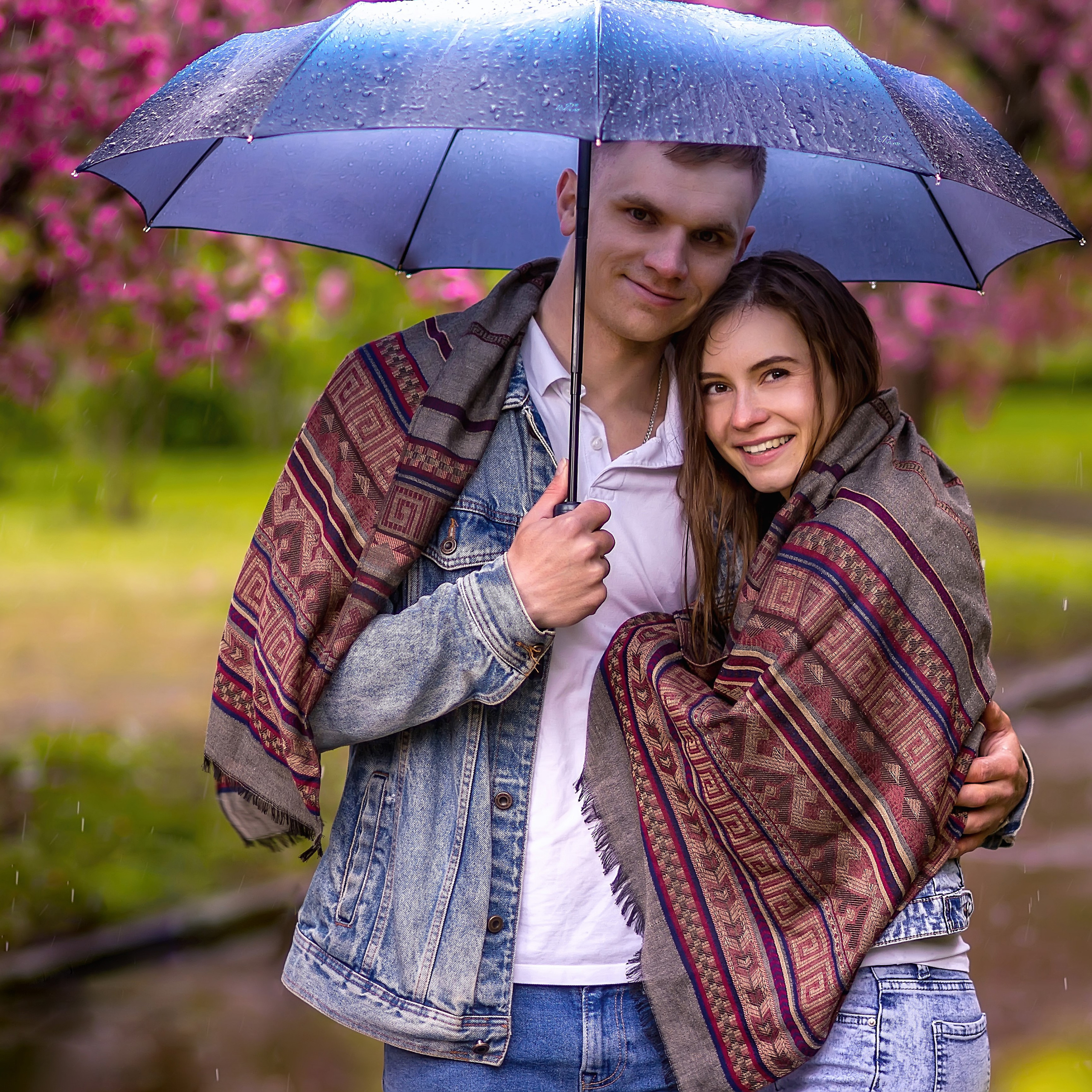 Семейная прогулка под дождём, Екатерининский парк, Москва