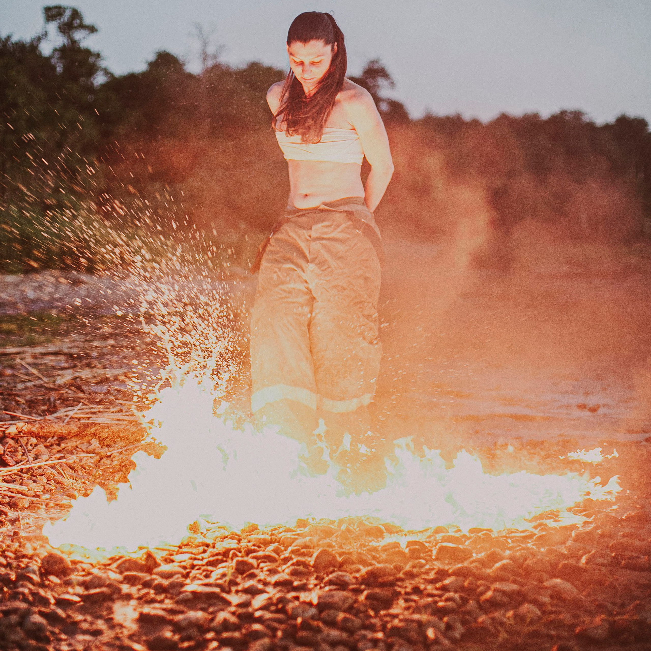Настя. Фотосессия с огнем и водой. Эротический фотограф Ирина Подборская (18+)