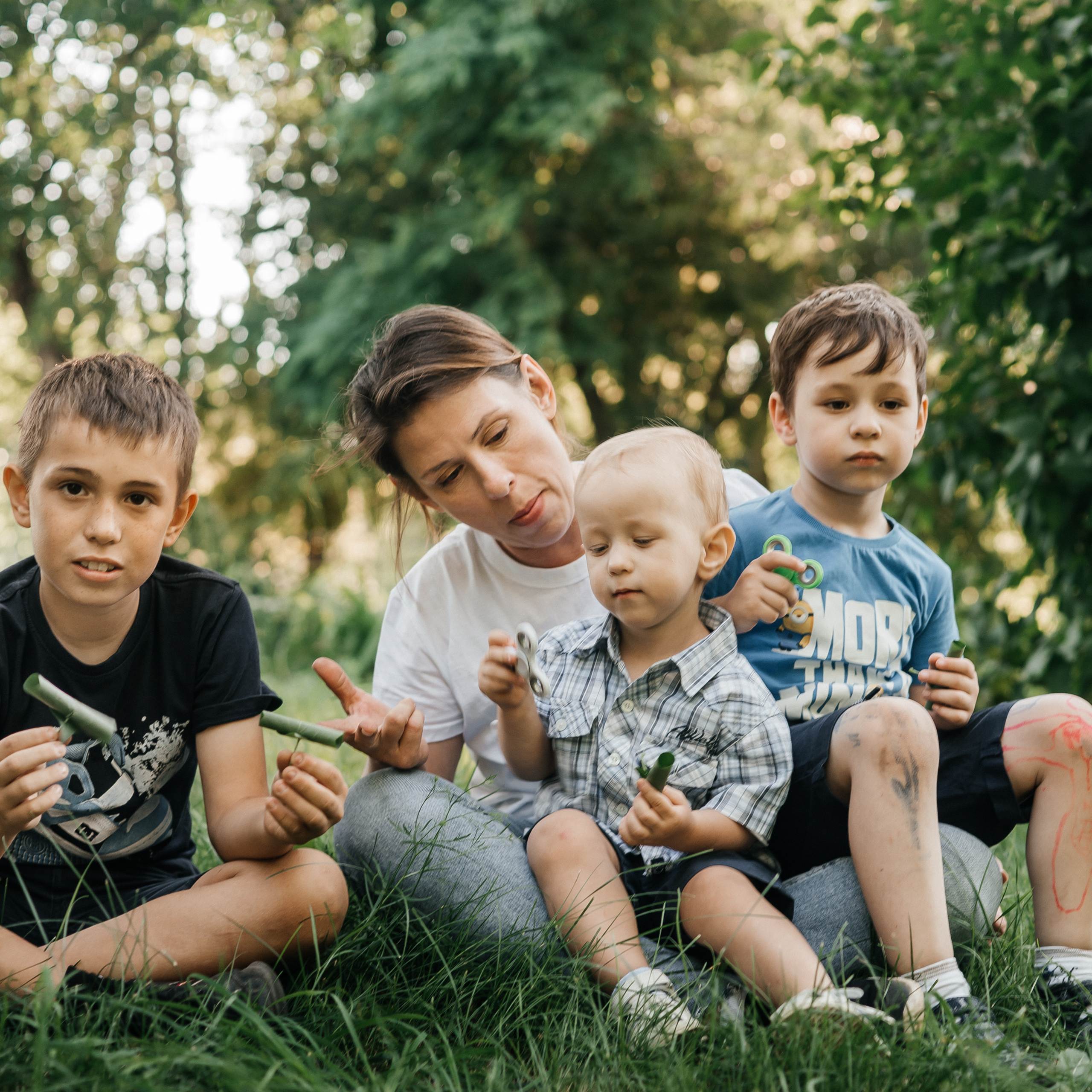 Олеся с детьми