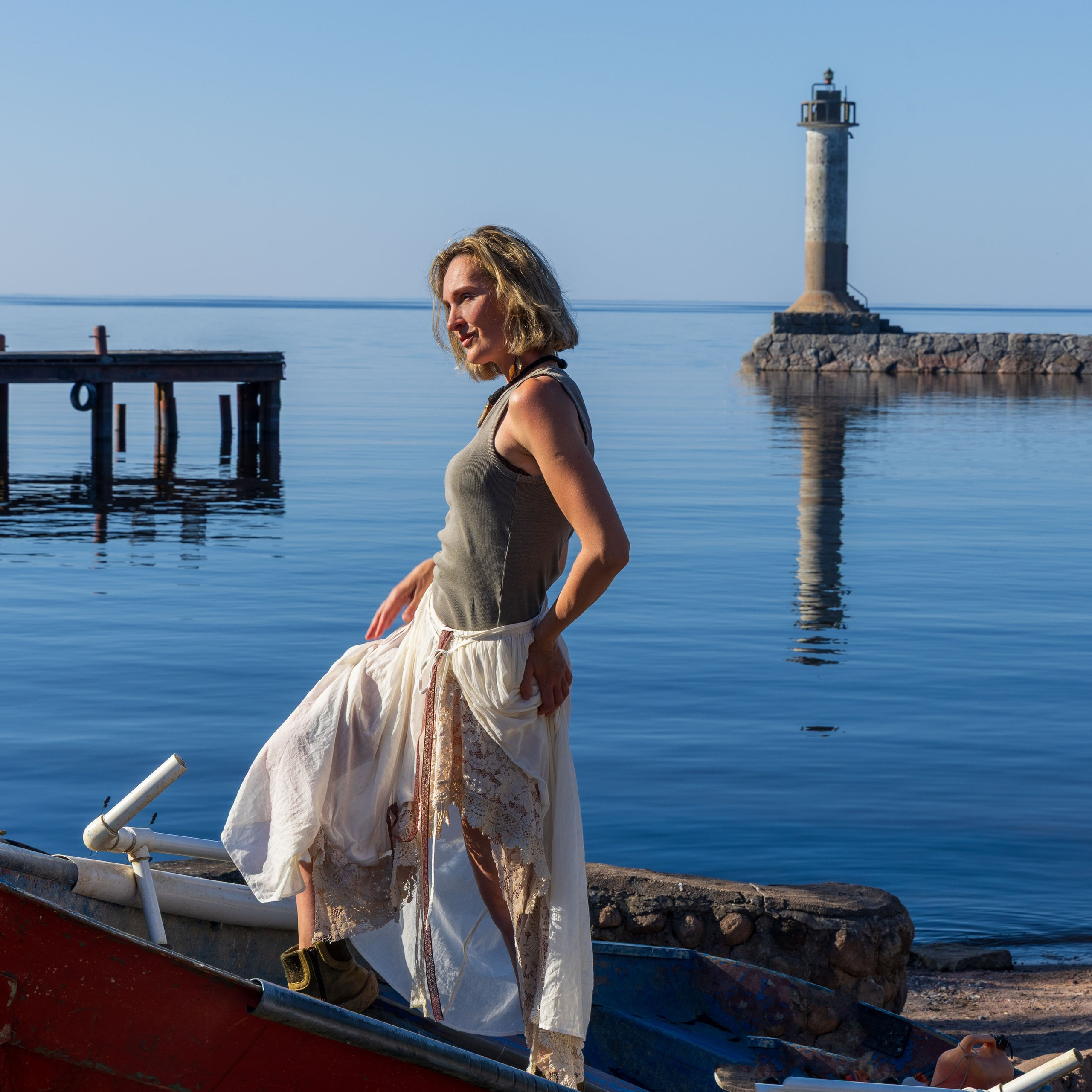 Юля на маяке. Портретный и семейный фотограф Санкт-Петербург