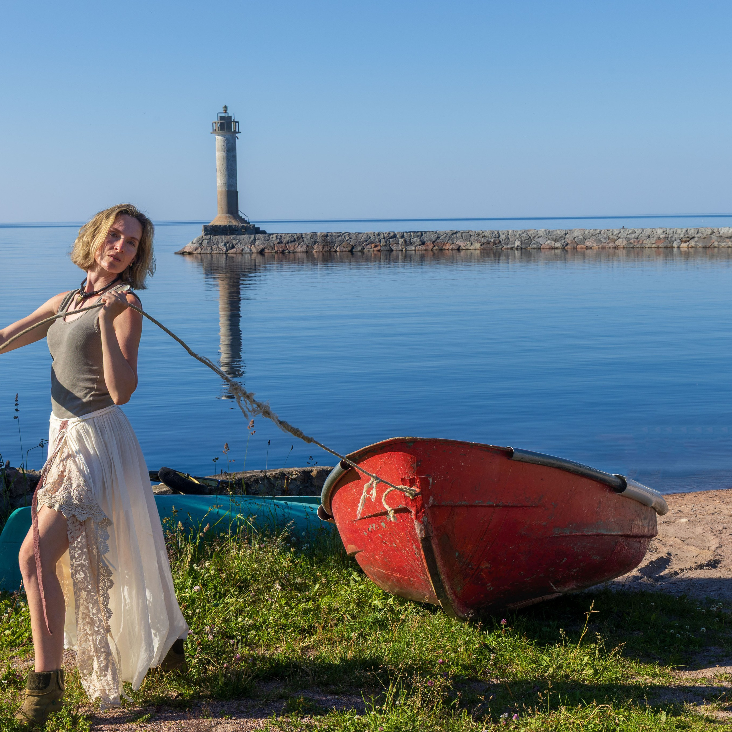 Юля на маяке. Портретный и семейный фотограф Санкт-Петербург