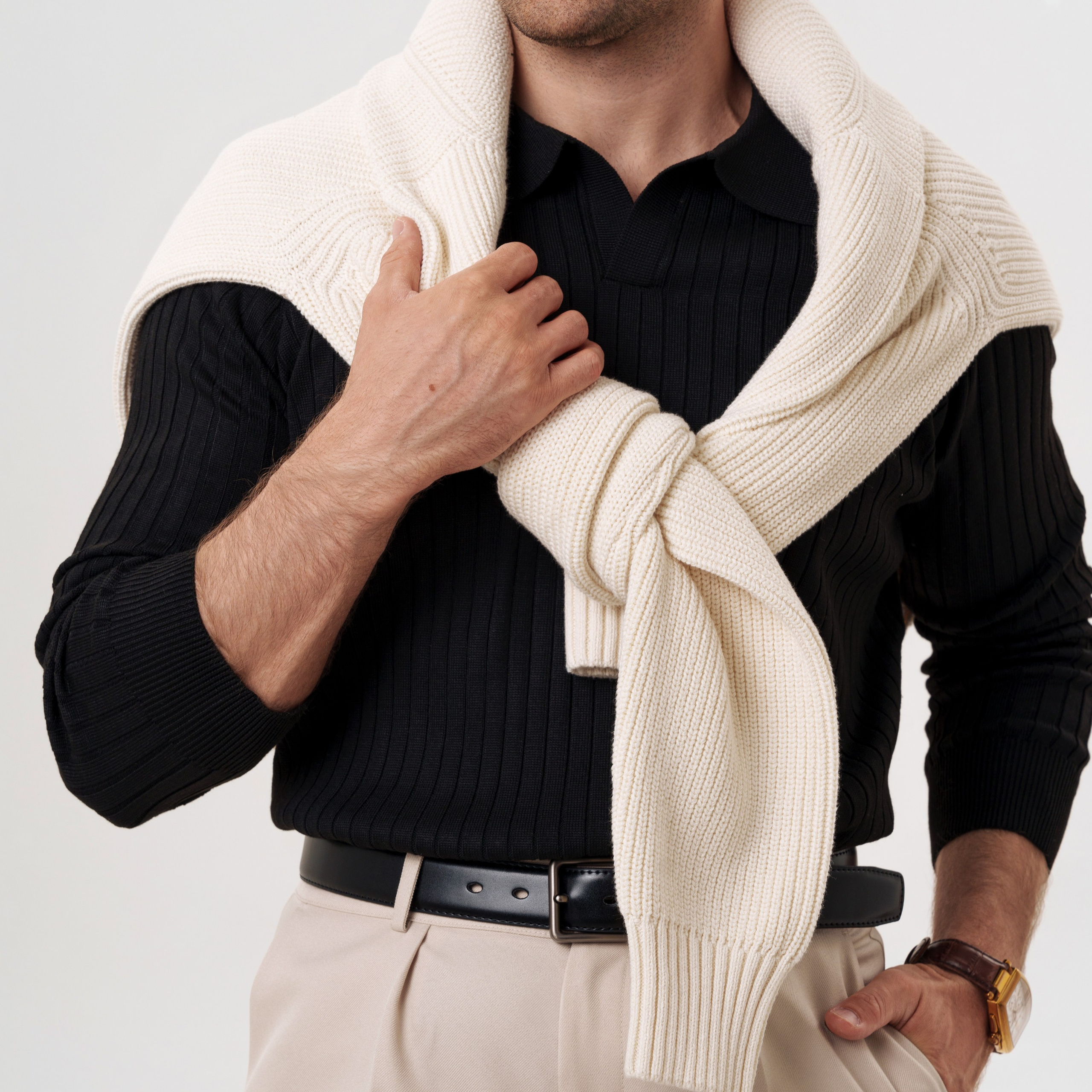 Мужской пуловер в стиле «Old Money»