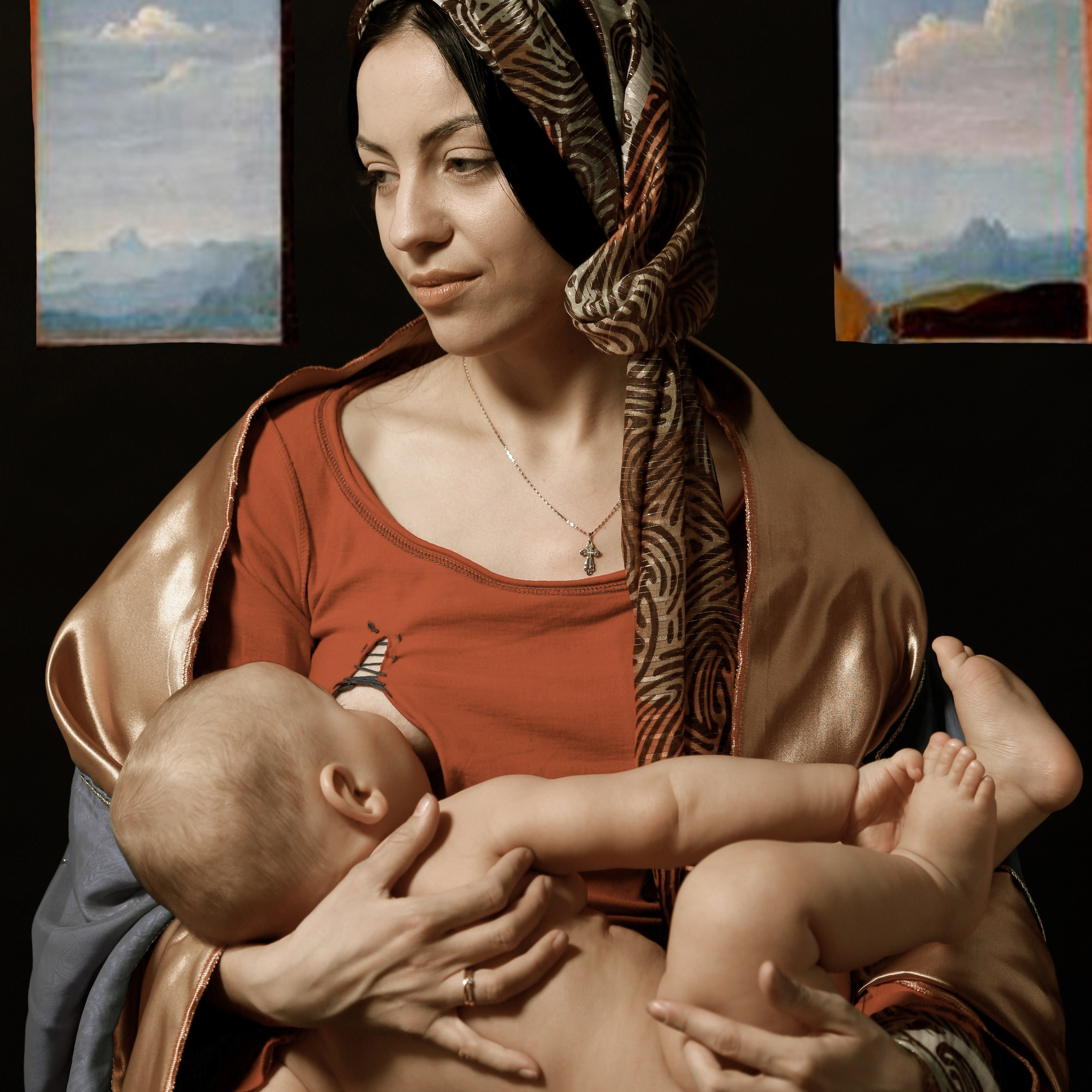 Фотосессия —картина «Мадонна Литта» Леонардо да Винчи