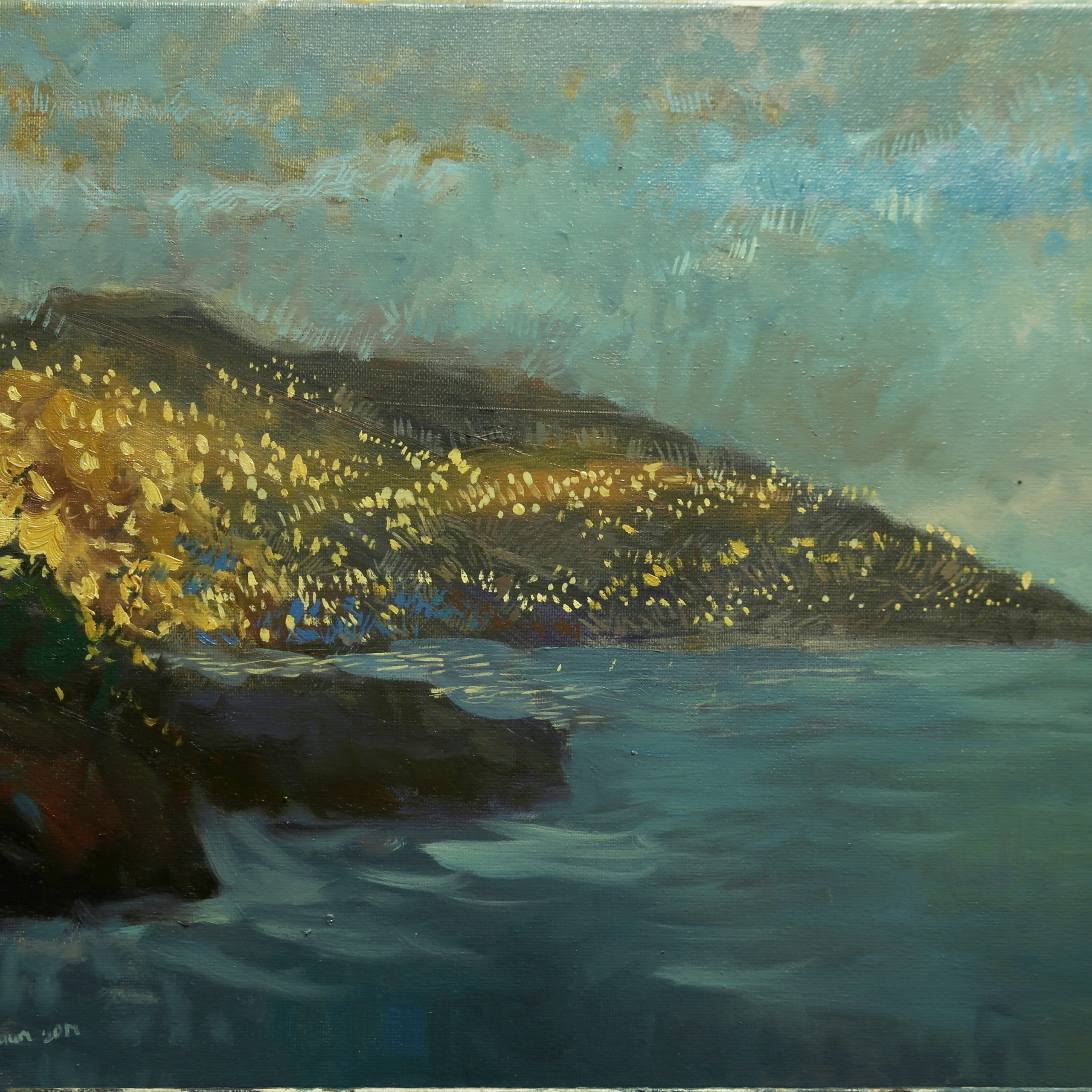 Мадейра в огнях - 40х50см, холст, масло.