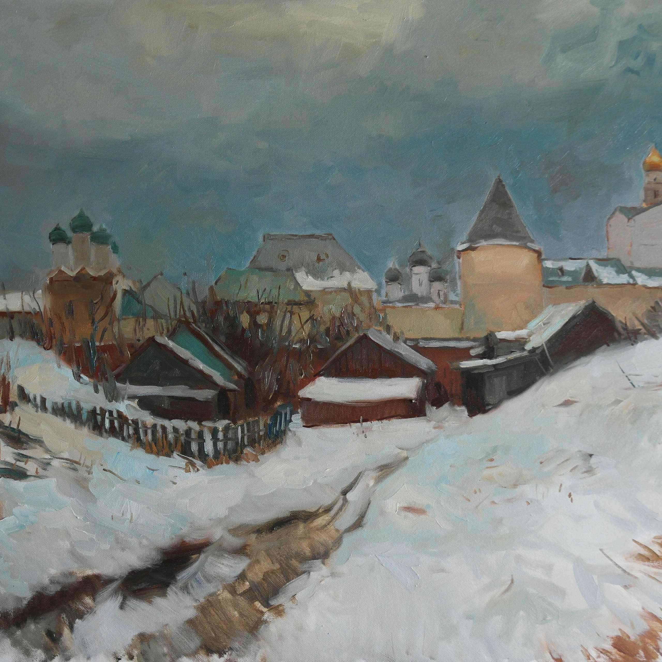 Ростовский кремль зимой - 60х80см, холст, масло.