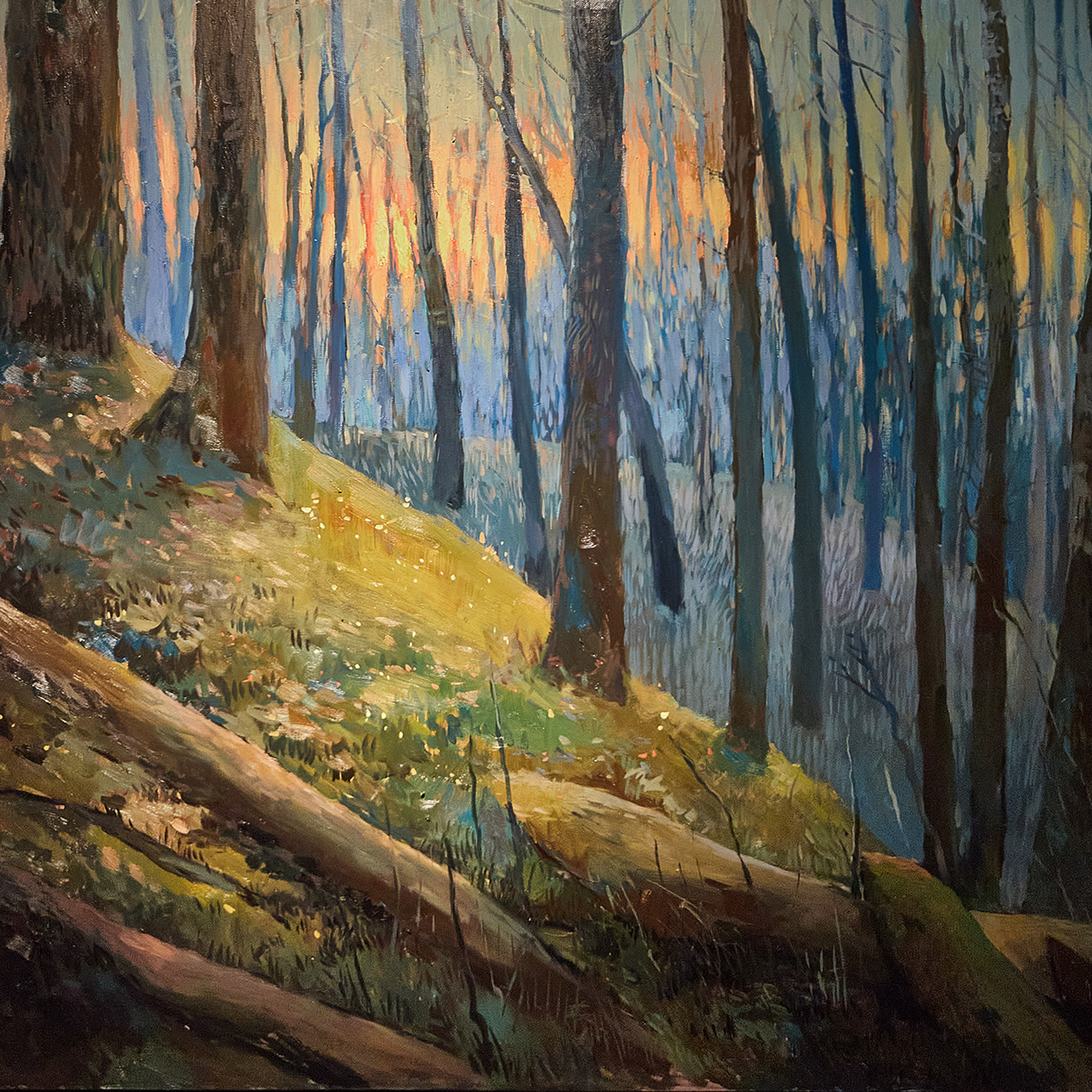 Последние лучи - 100х150см, холст масло