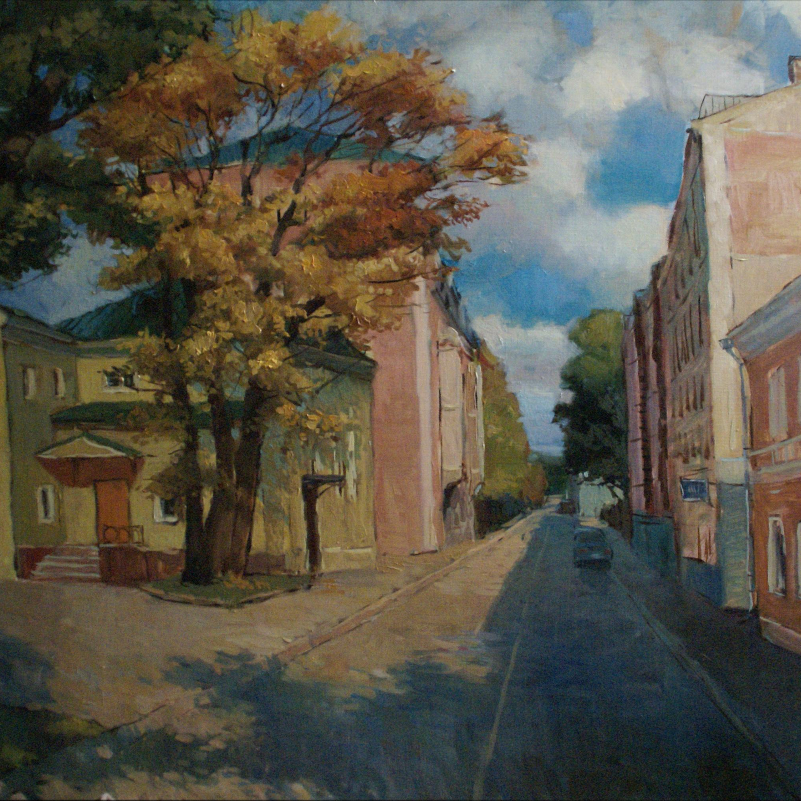 Левшинский переулок 100х70см, холст. масло.