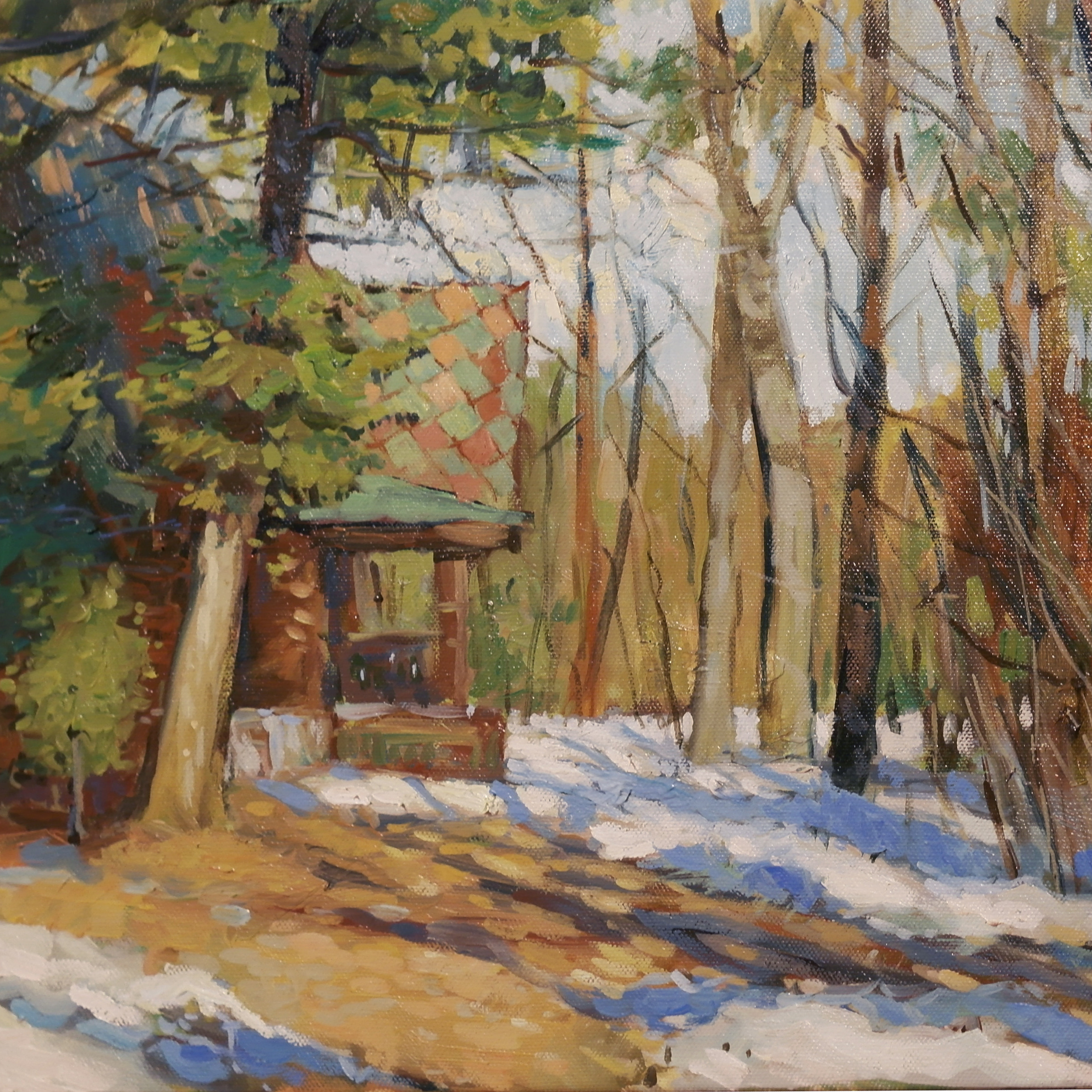 Весна в Абрамцево - 30х40см, холст, масло.