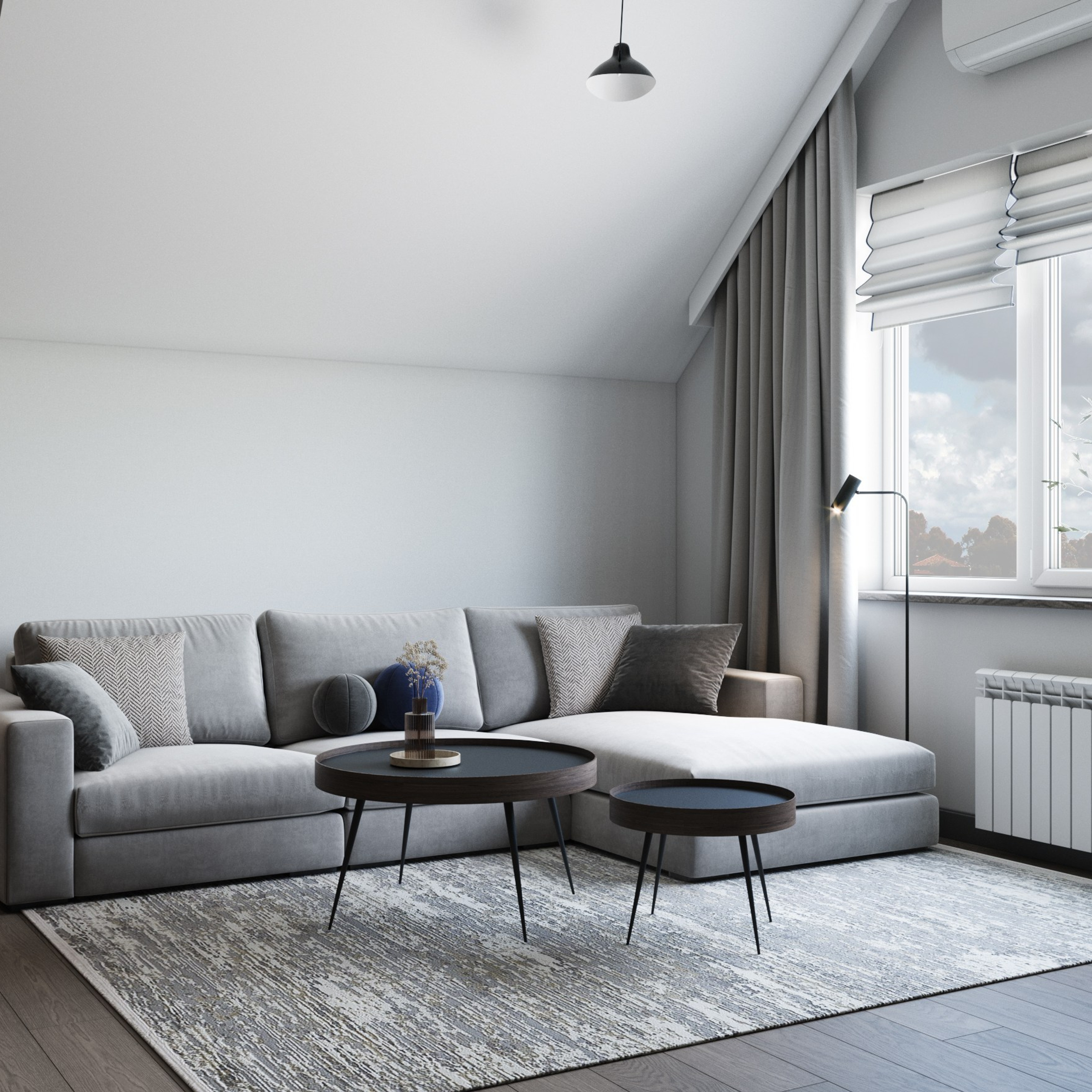 Кабинет на мансардном этаже. Дизайнер интерьера Санкт-Петербург I Дегтярева Елизавета