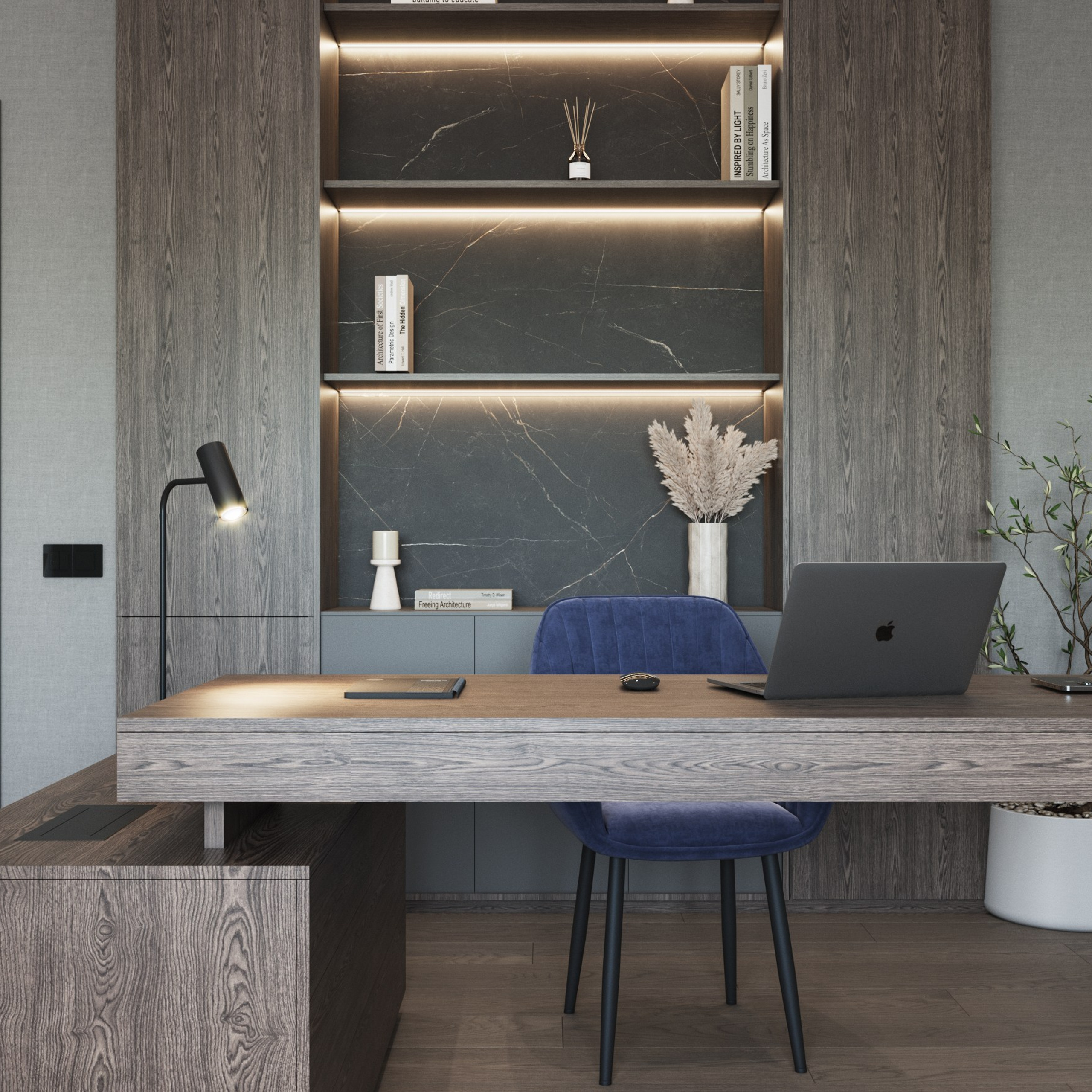 Кабинет на мансардном этаже. Дизайнер интерьера Санкт-Петербург I Дегтярева Елизавета