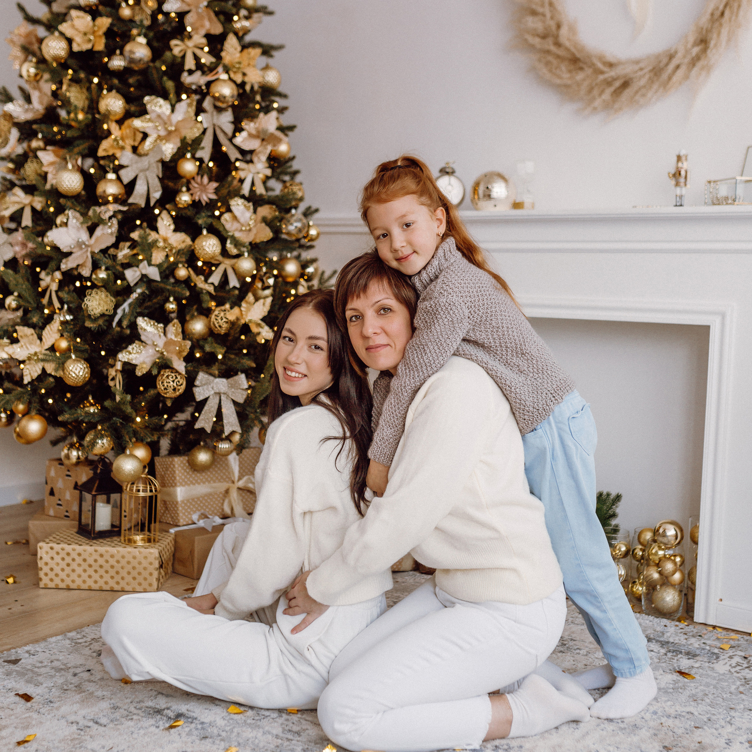 Новогодняя фотосессия в студии white hall