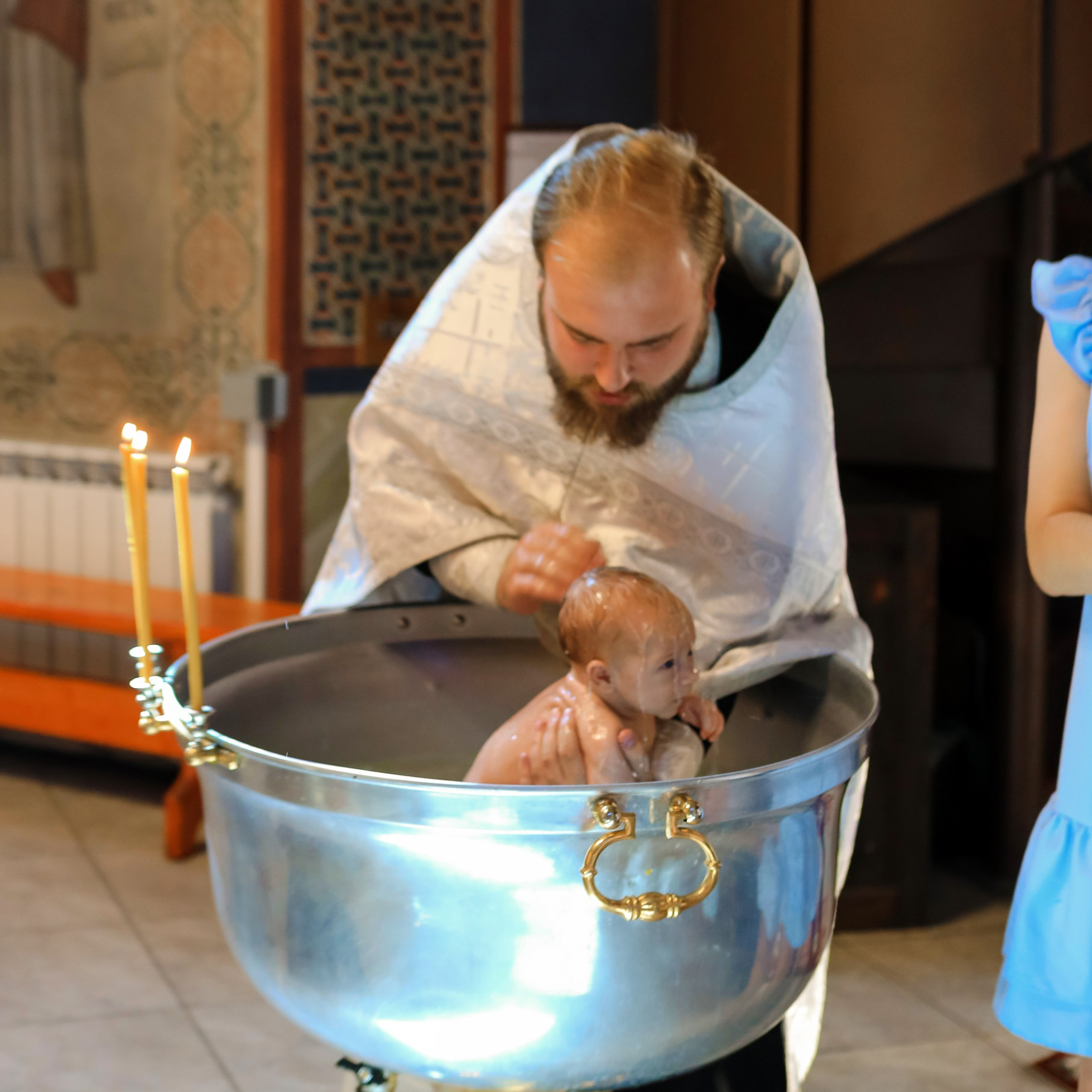 Таинство Крещения в Православном храме. Коммерческий фотограф Яна Беличенко Анапа Краснодарский край