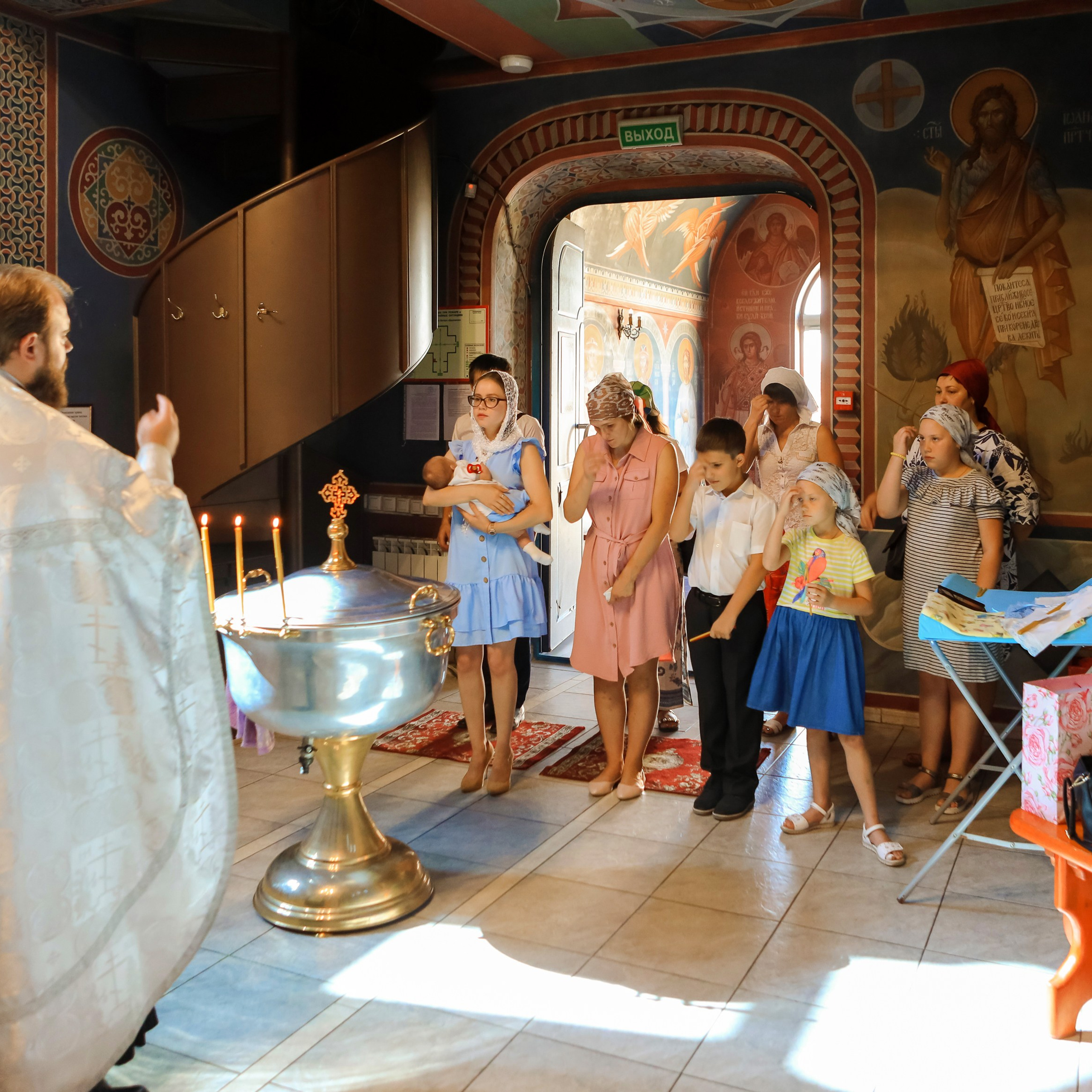 Таинство Крещения в Православном храме. Коммерческий фотограф Яна Беличенко Анапа Краснодарский край