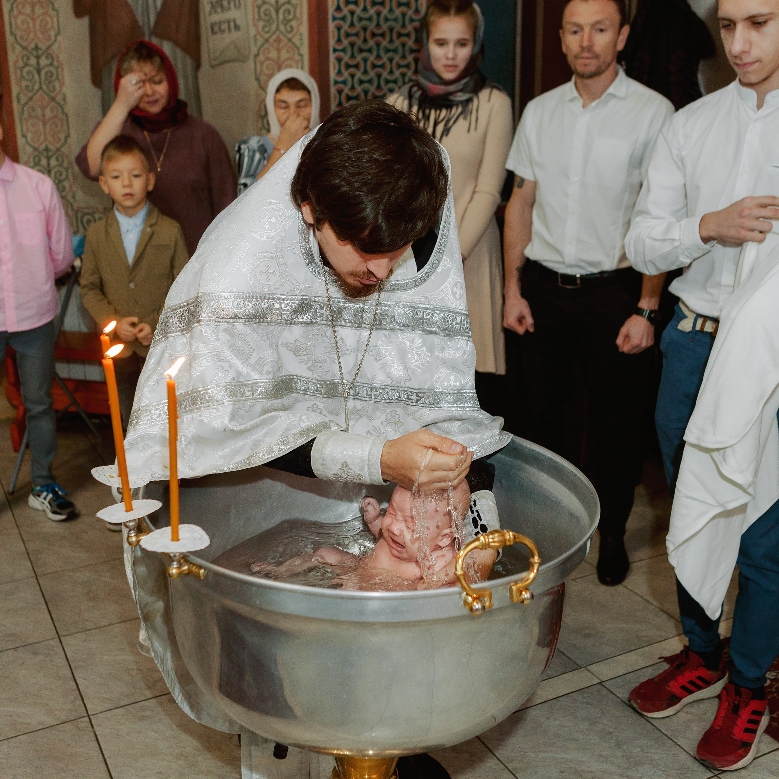 Таинство Крещения в Православном храме. Коммерческий фотограф Яна Беличенко Анапа Краснодарский край