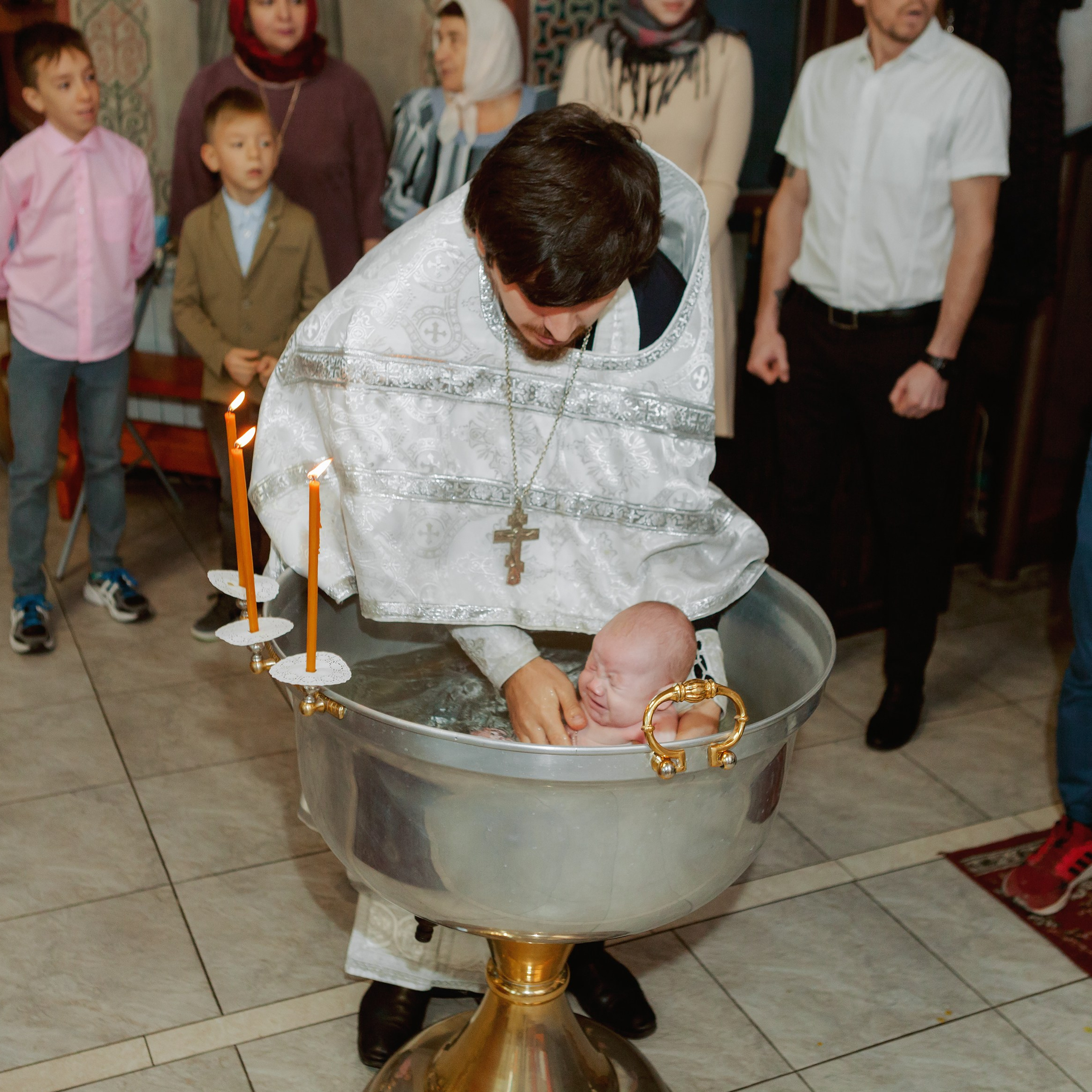 Таинство Крещения в Православном храме. Коммерческий фотограф Яна Беличенко Анапа Краснодарский край