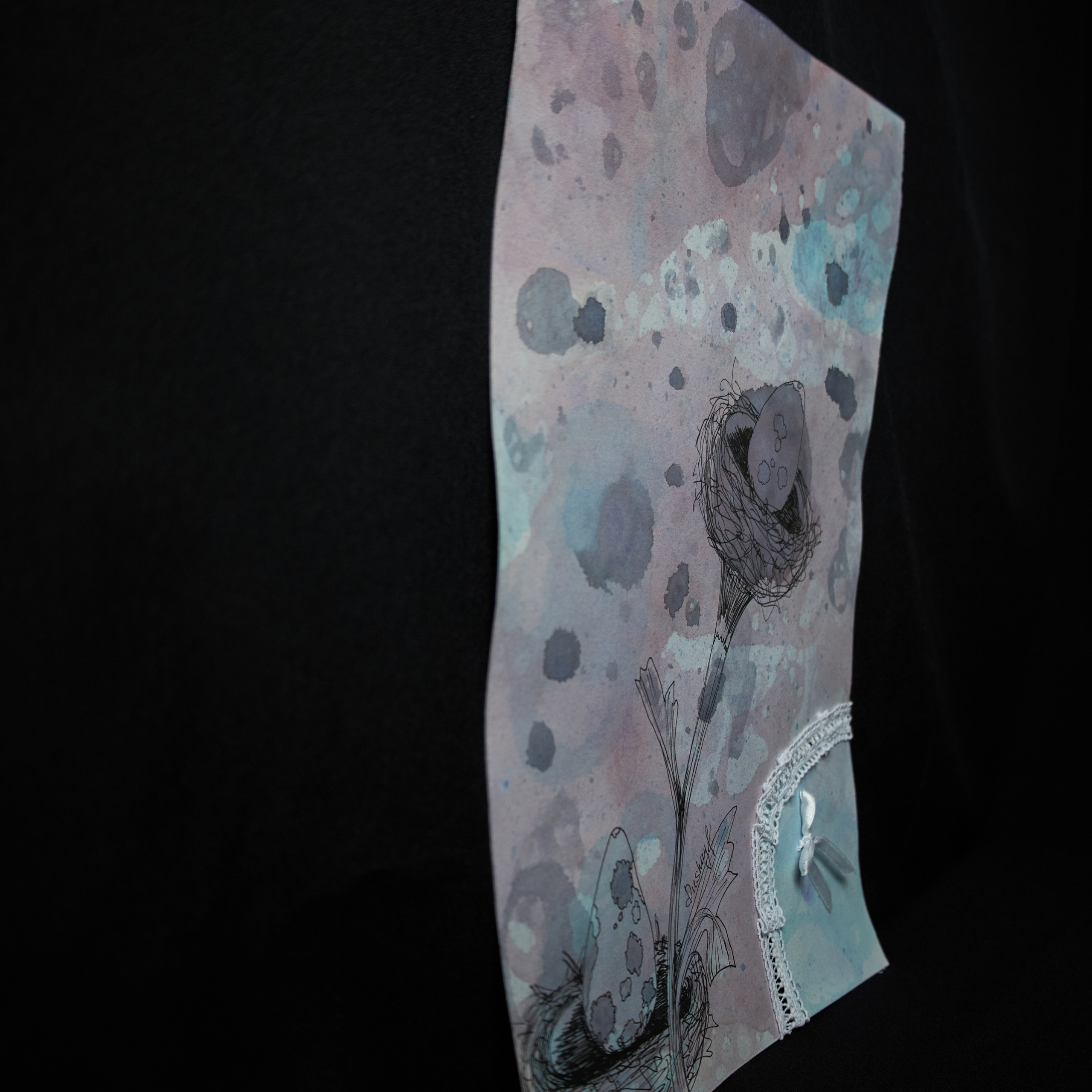 Сюрреалистичная ботаническая картина с гнёздами и яйцами. Visual artist (photo & arts)