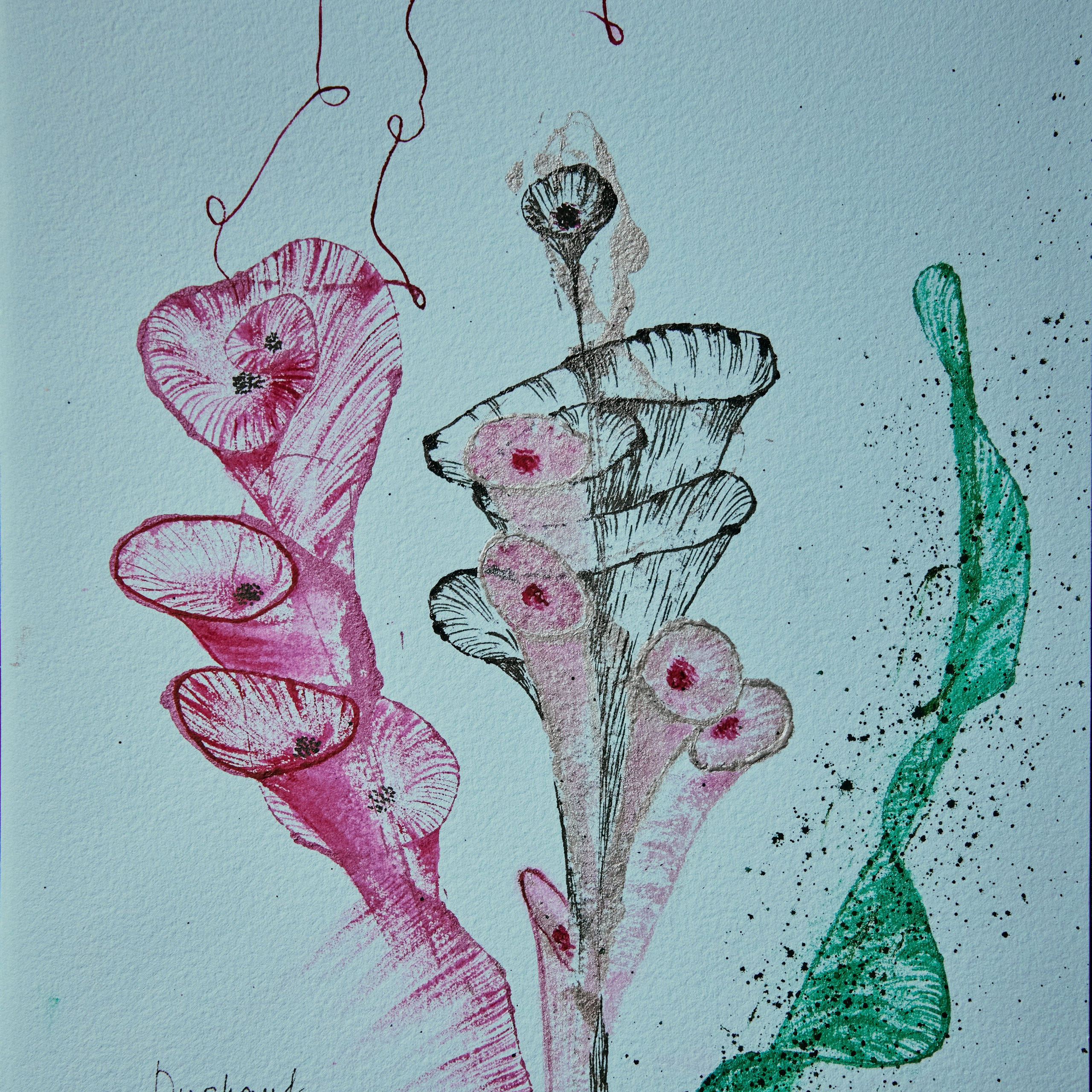 modern abstract flowers