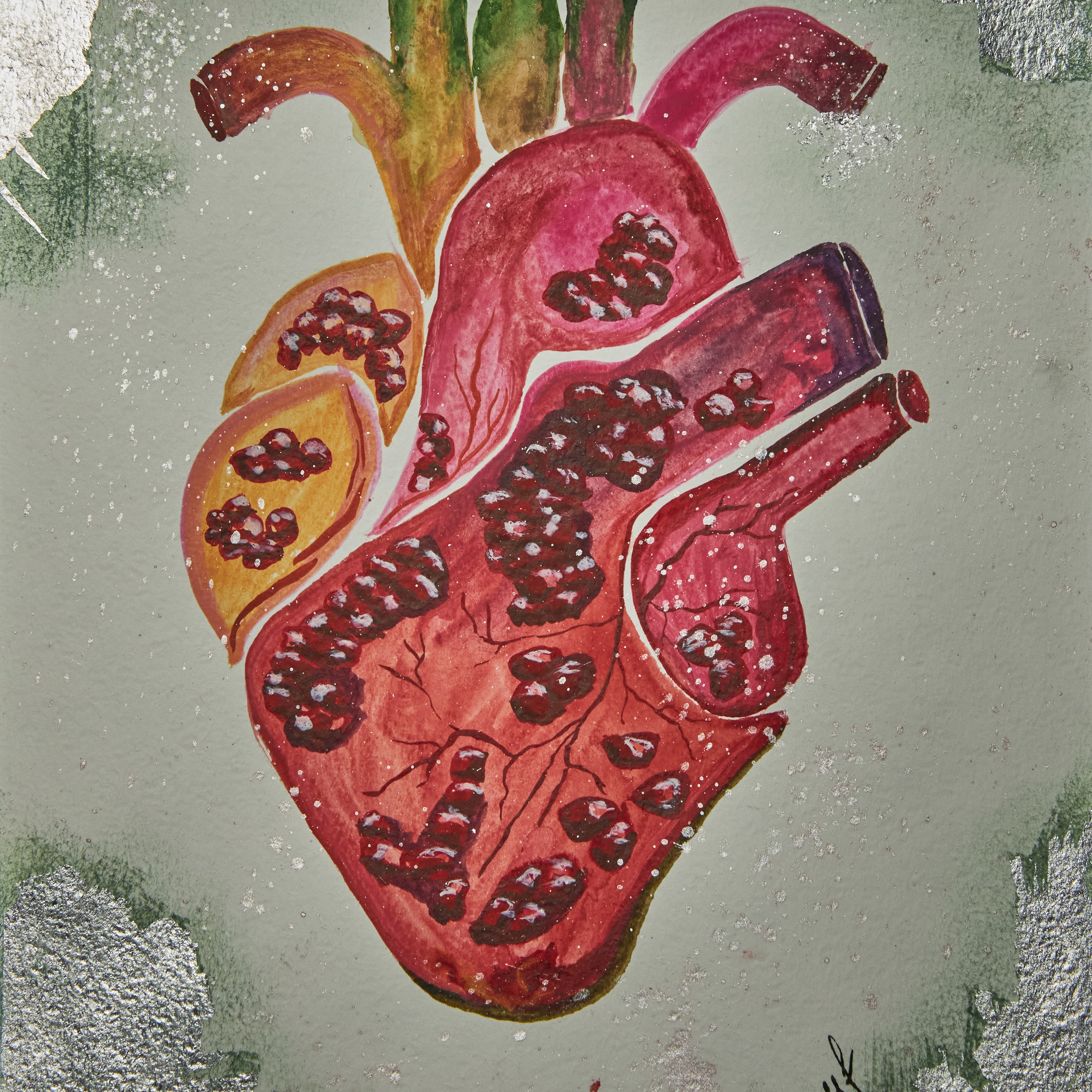A pomegranate in the heart
