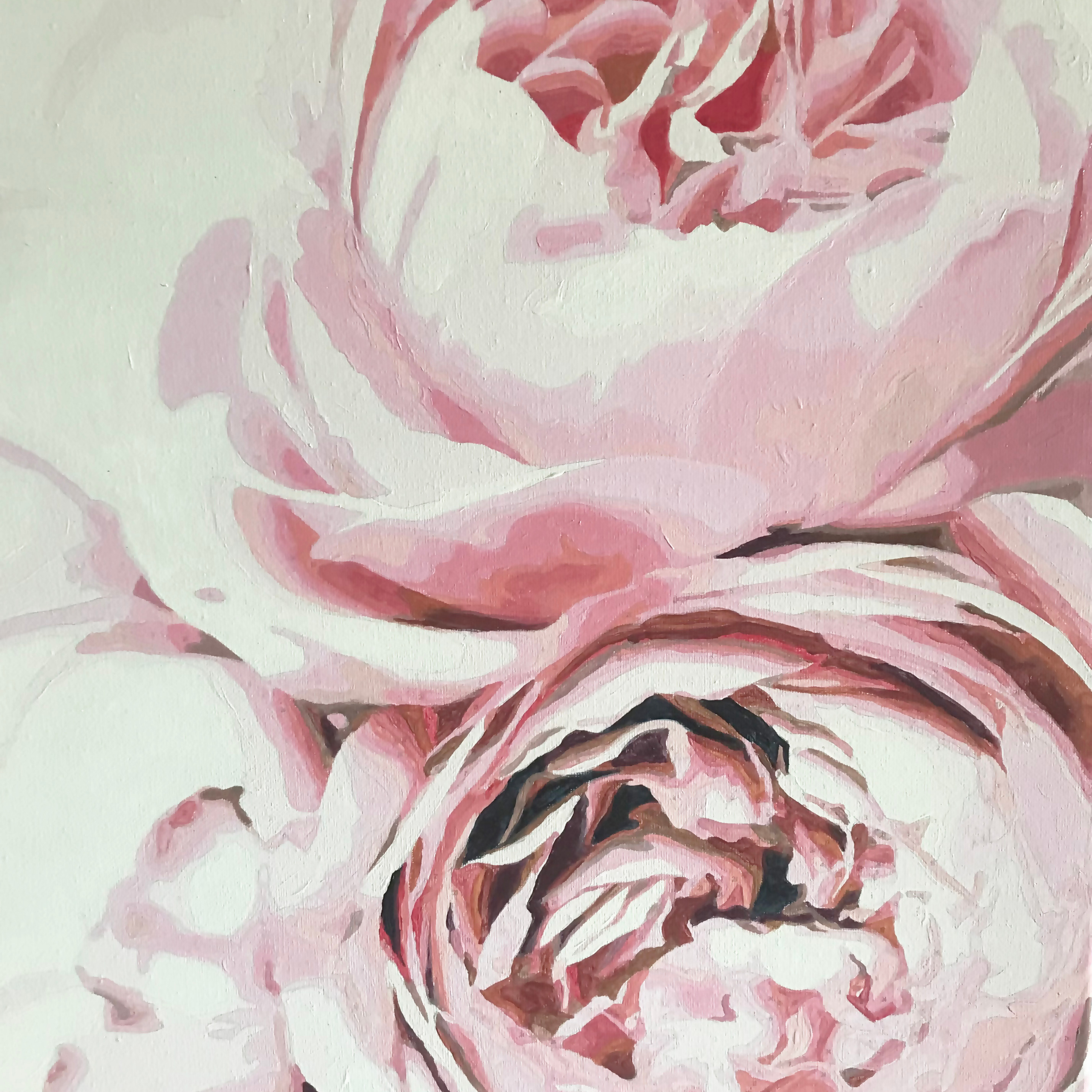 "Pink peonies. Tenderness." Painting by Irene Postolnoy, To buy artwork by acrylic on canvas