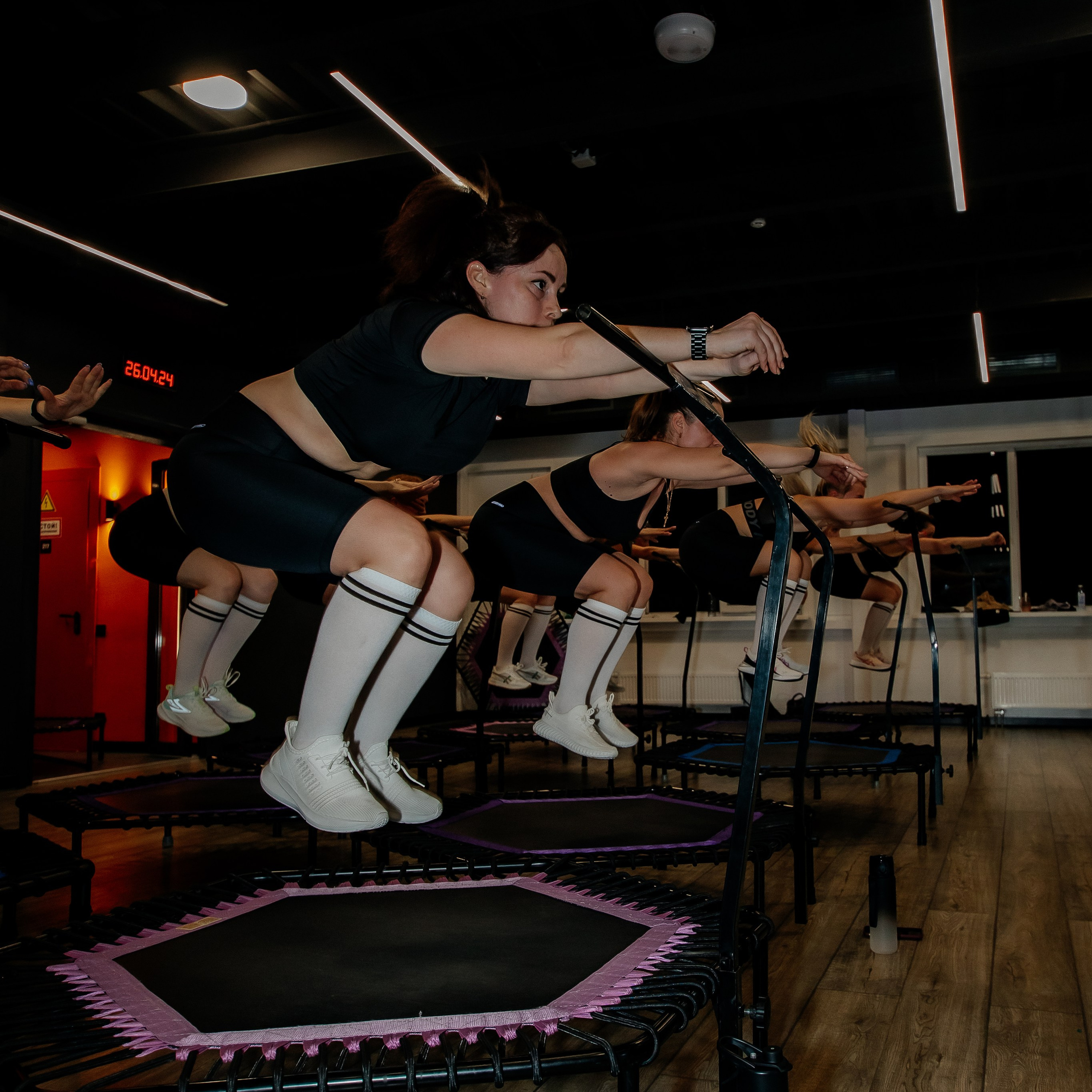 Съемки тренировок для сети студий Jumping Fitness