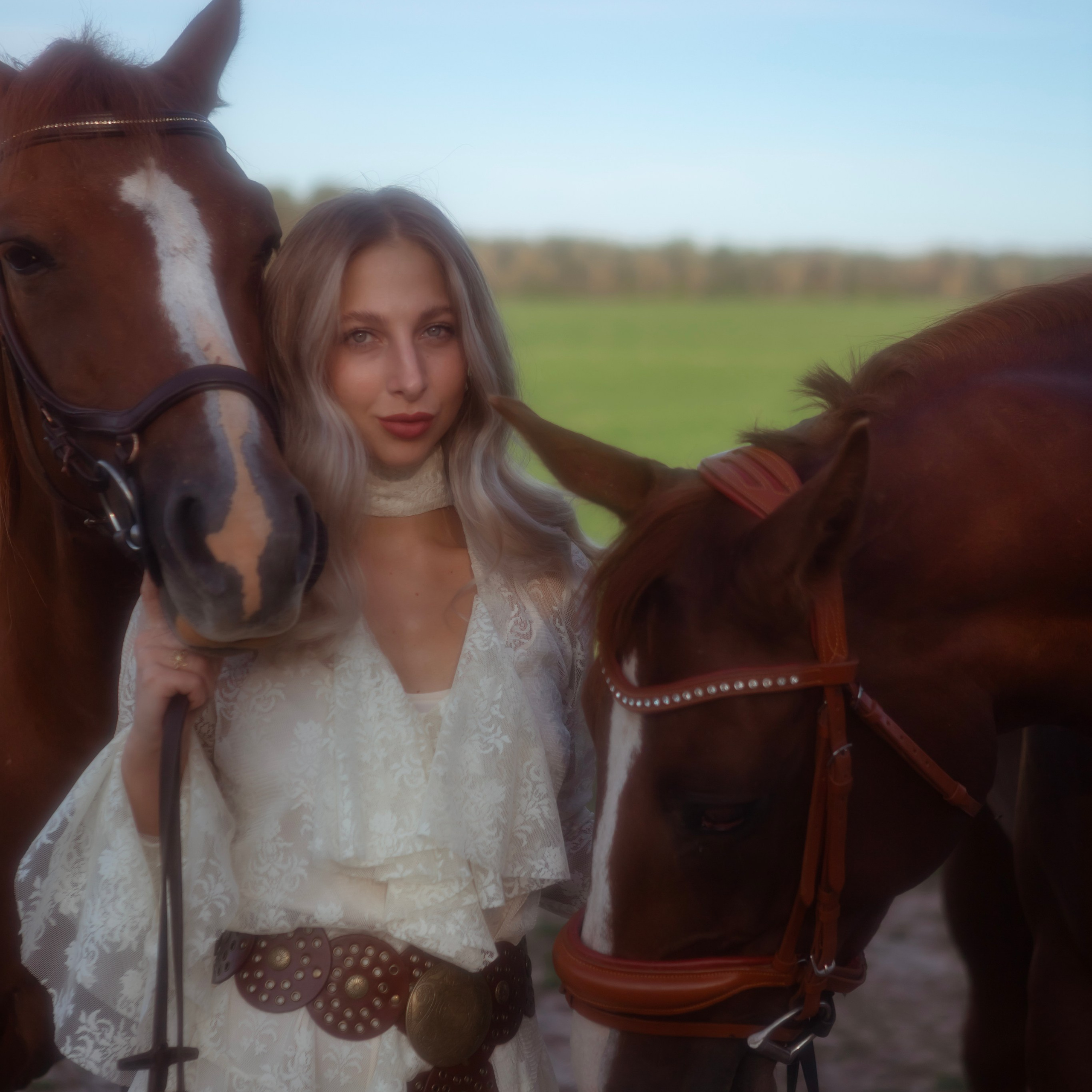 Съемка Елизавета с лошадьми