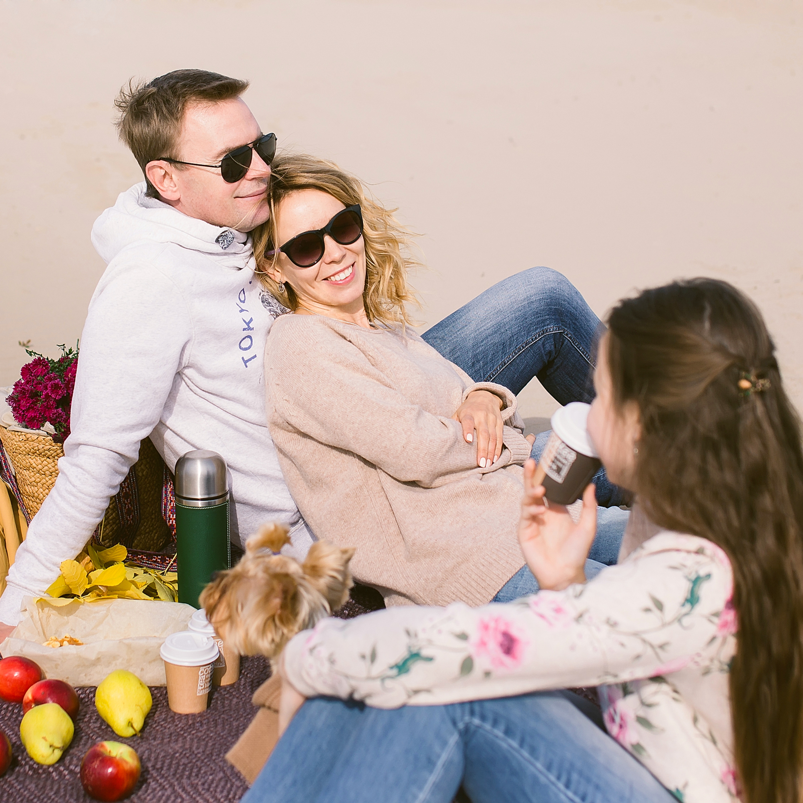 Пляж, пикник, октябрь)