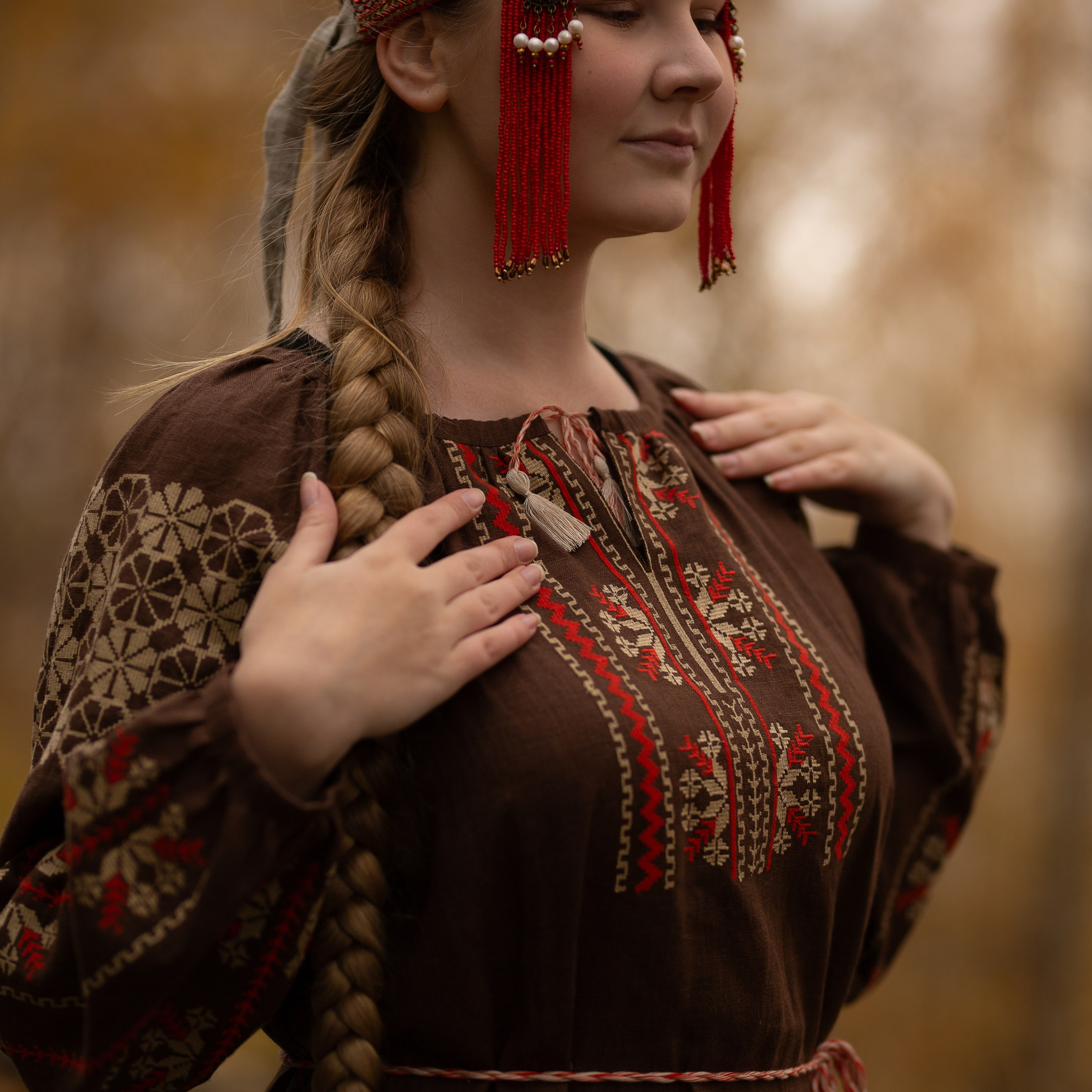 Платье в русском стиле Медовая Осень
