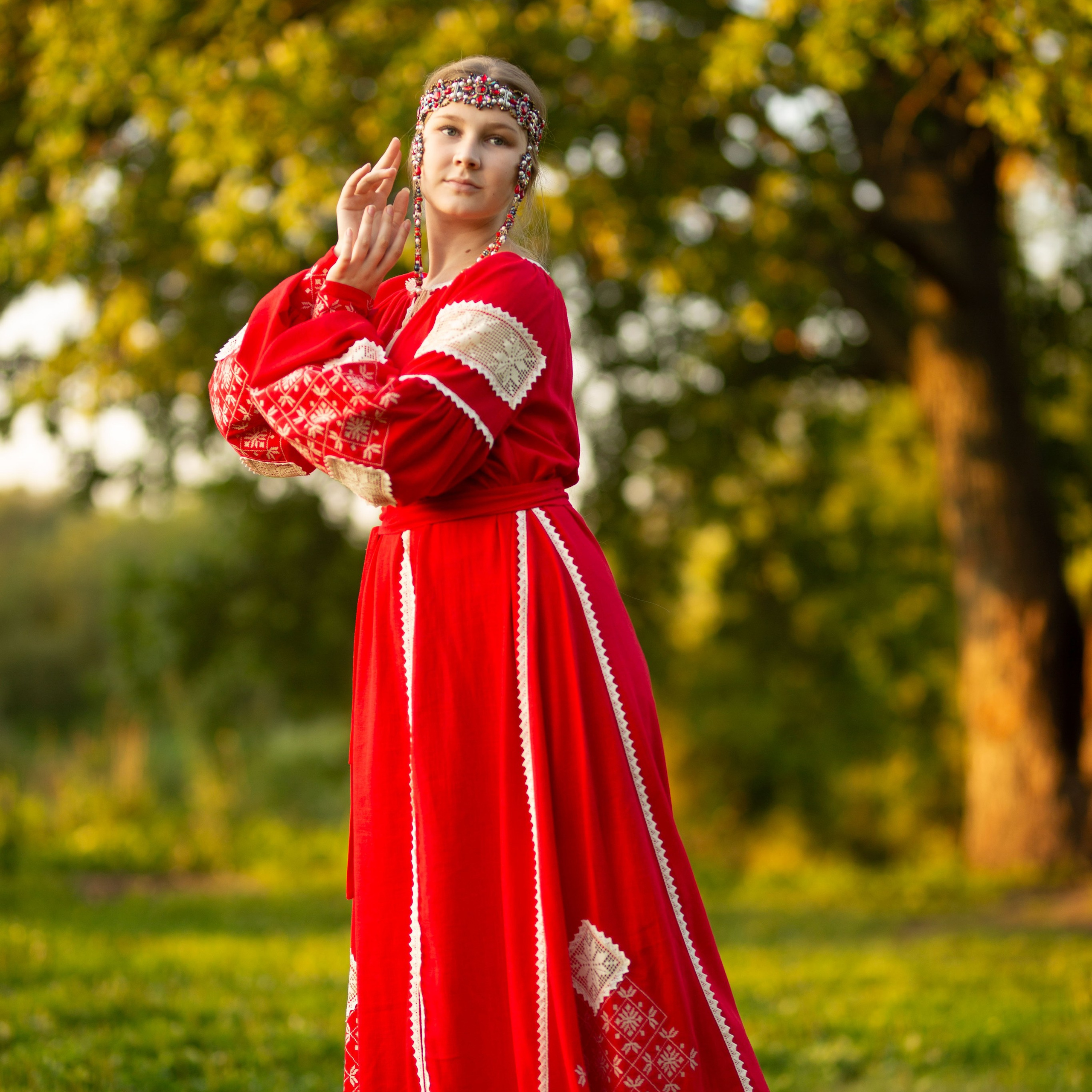 Платье в русском стиле Краса