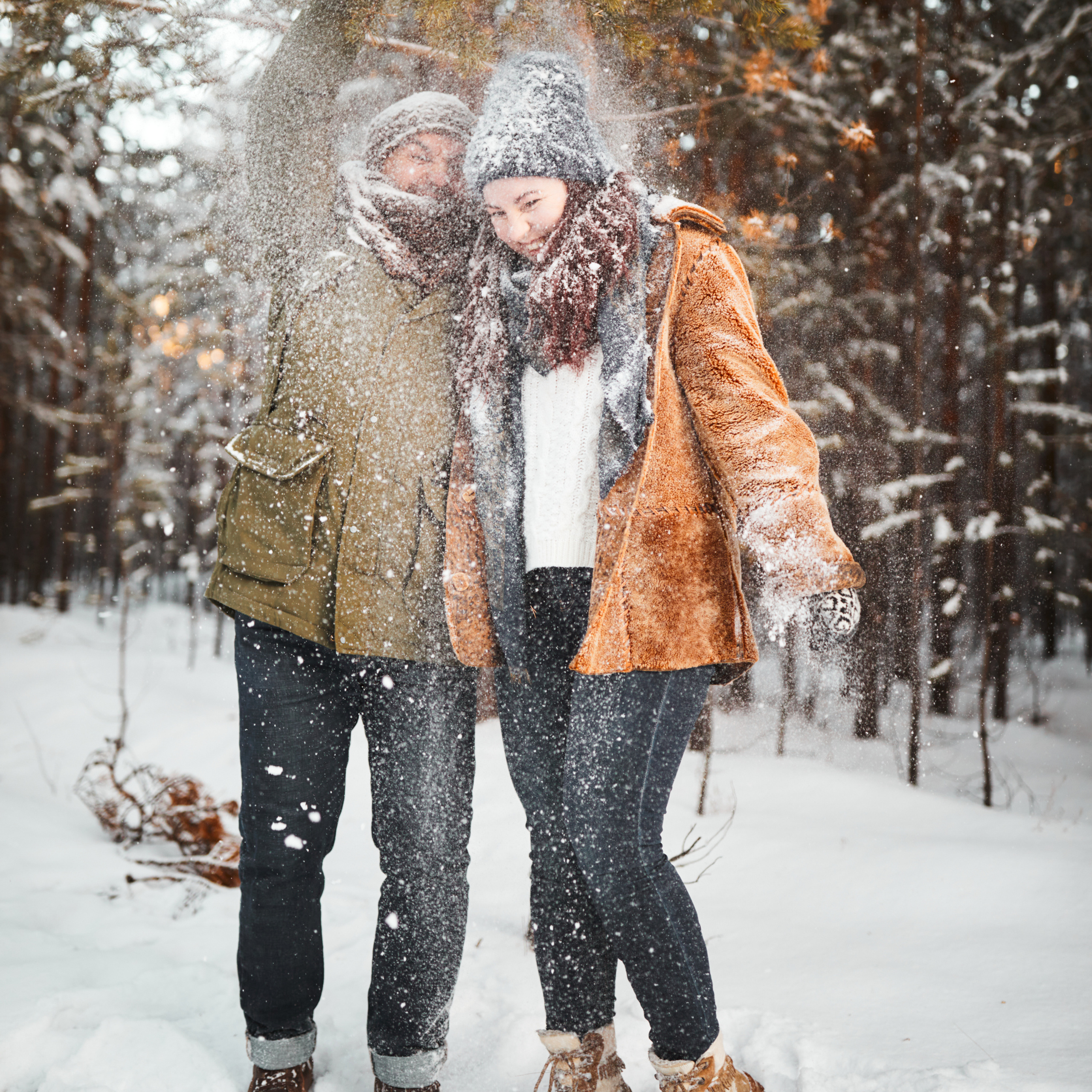 Новогодняя прогулка Марса и Марины