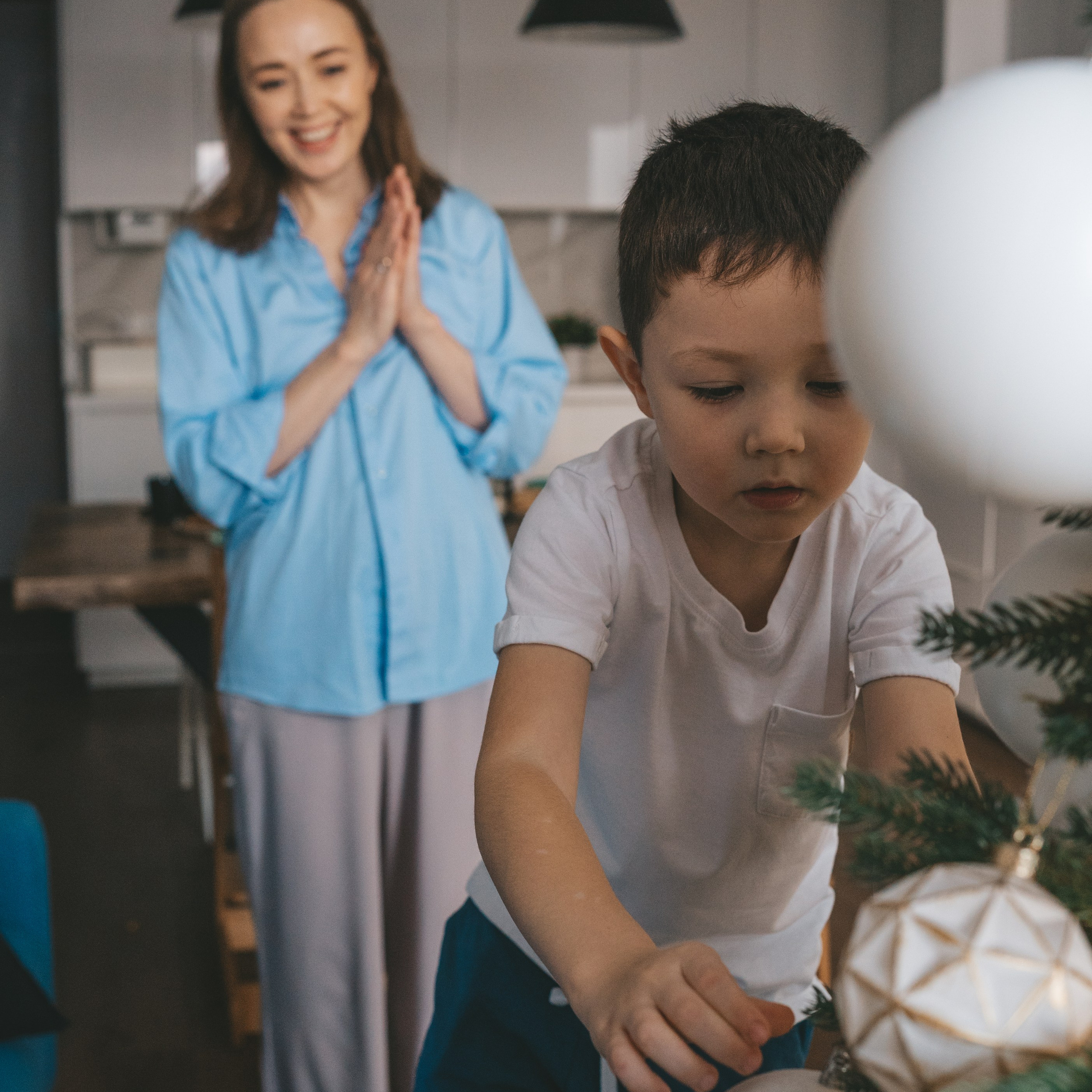 Новогодняя семейная съемка с&nbsp;двумя детьми