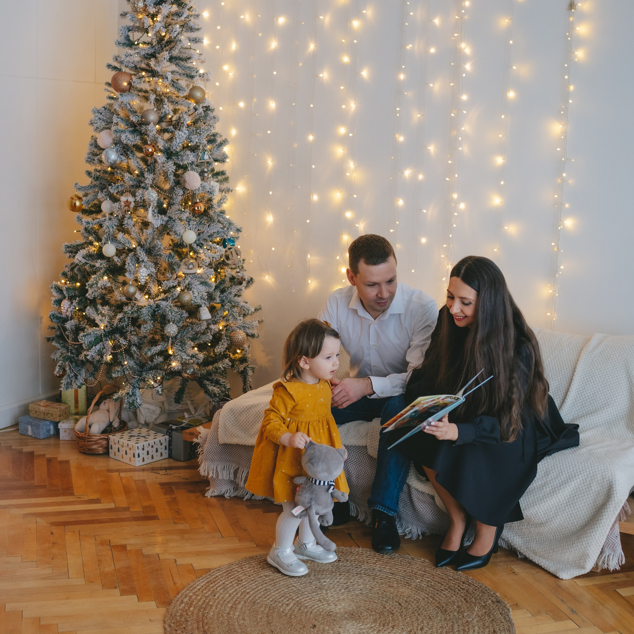 Семейная новогодняя съемка в&nbsp;студии