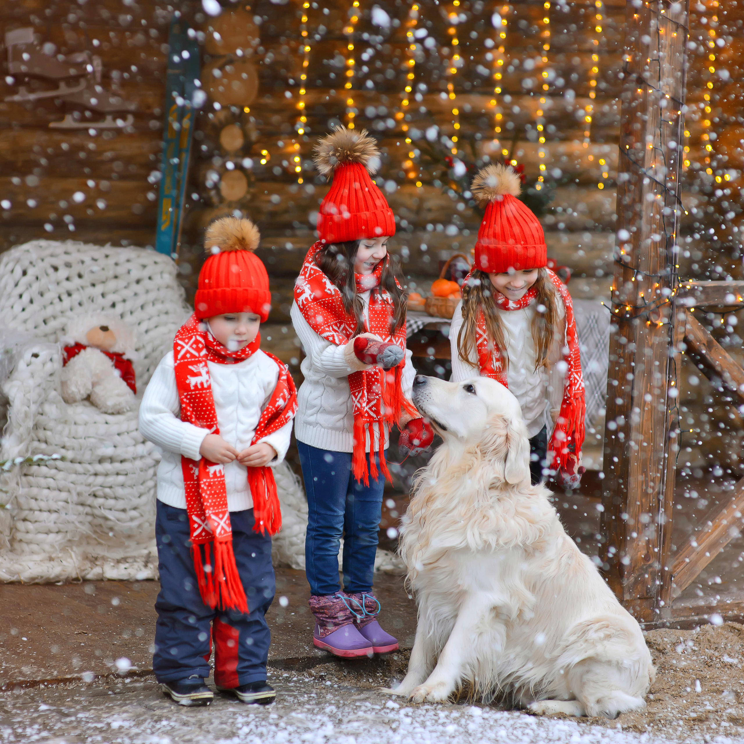 зимняя детская фотосессия